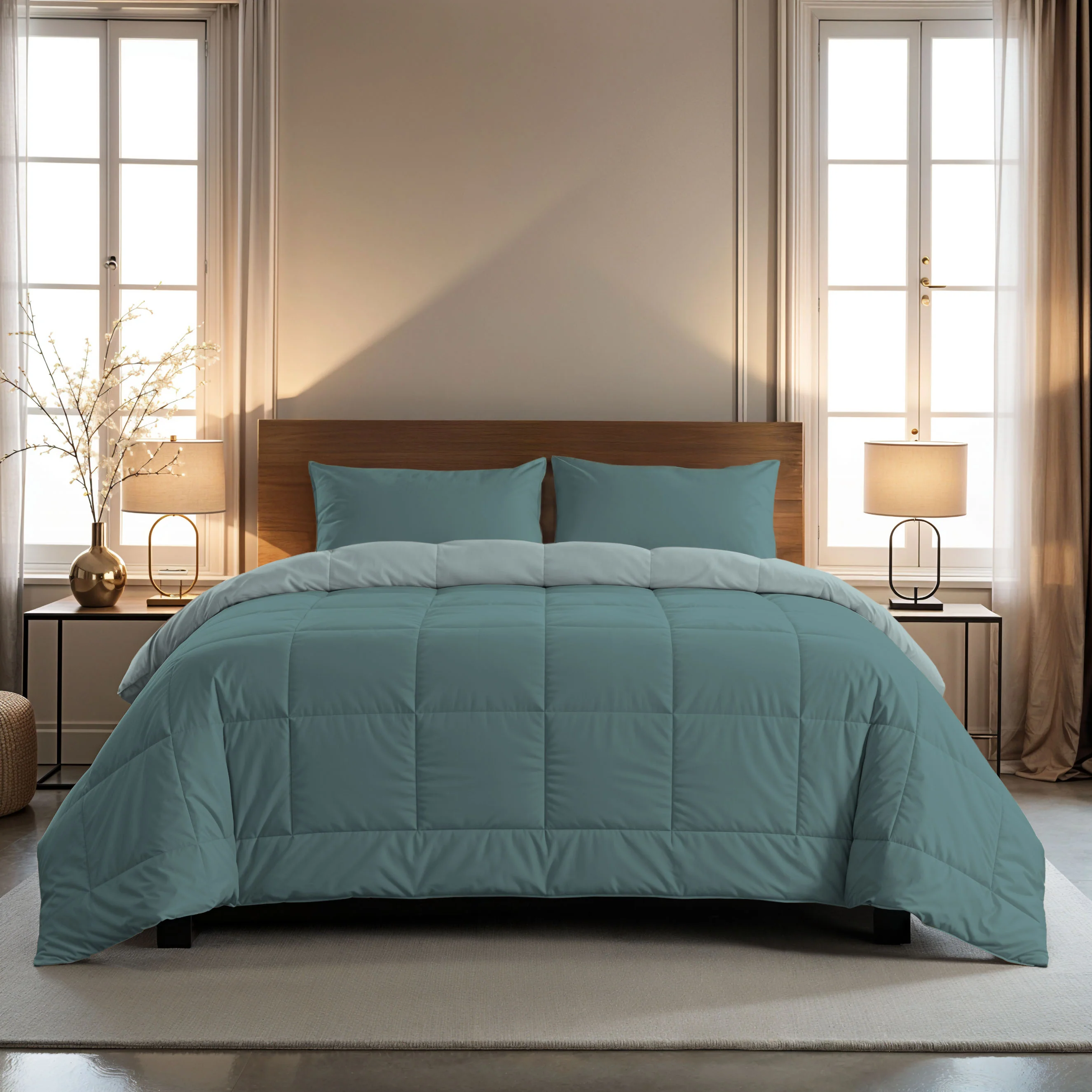 Zelesta Comfort Duo Couette - Minéral & Bleu Clair - Image 2