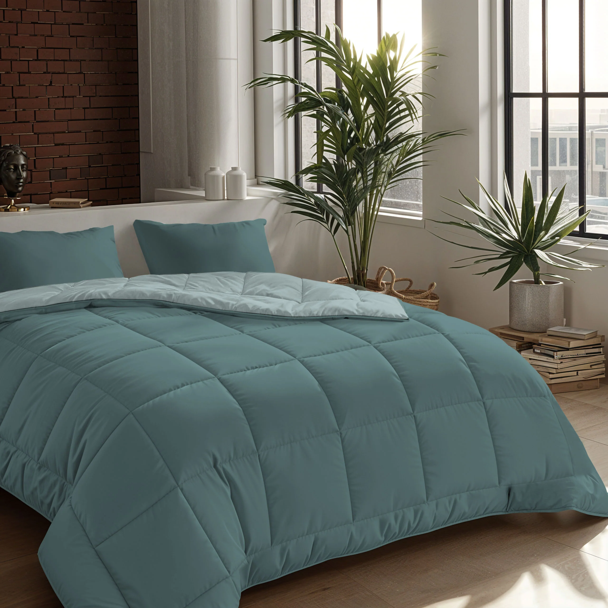 Zelesta Comfort Duo Couette - Minéral & Bleu Clair - Image 3