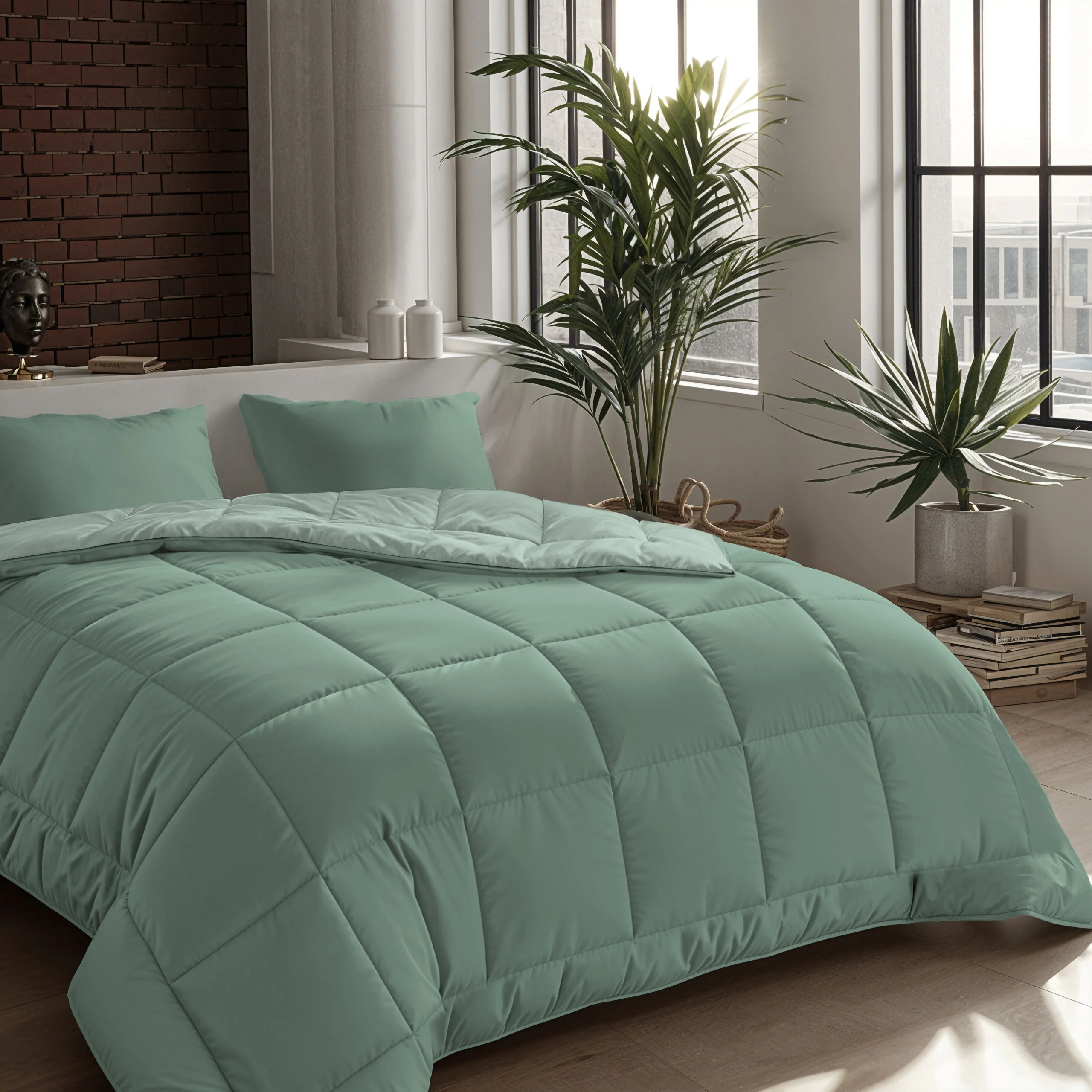 Zelesta Comfort Duo Taies d'Oreiller - Set de 2 - Vert Menthe - Image 4