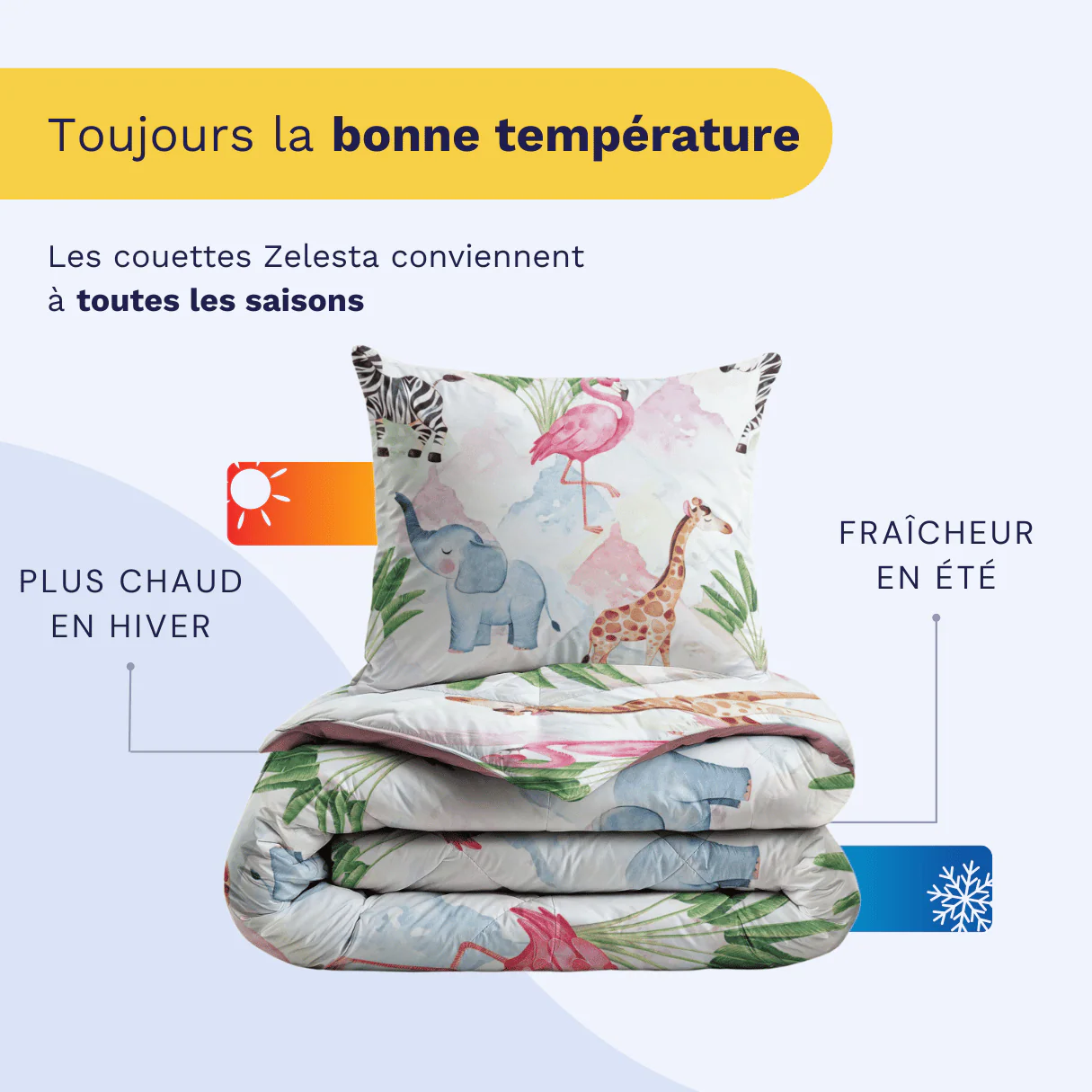 Zelesta Comfort Kids Couette - Animaux Colorés - Image 4