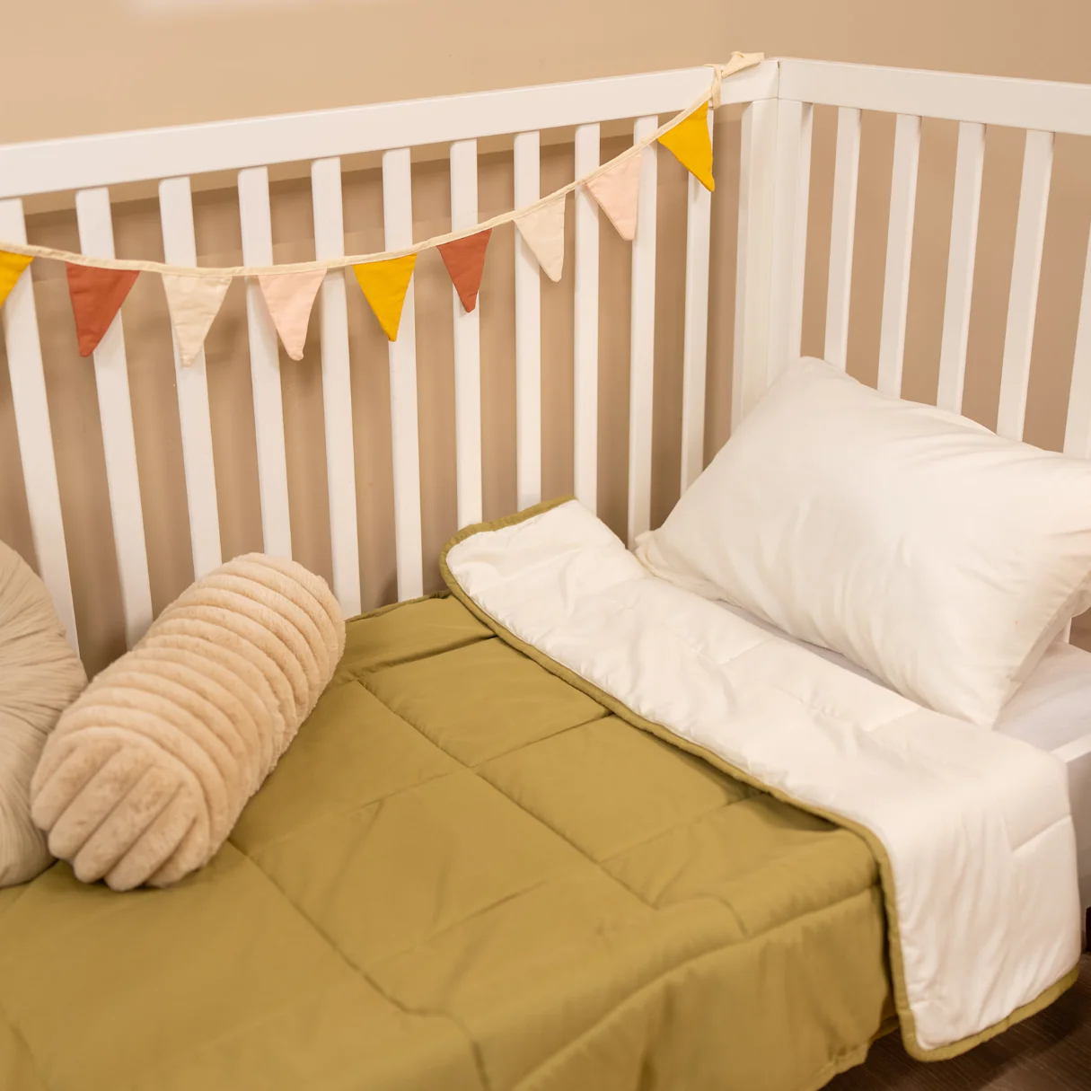 Zelesta Comfort Kids Couette - Crème & Olive - Image 2