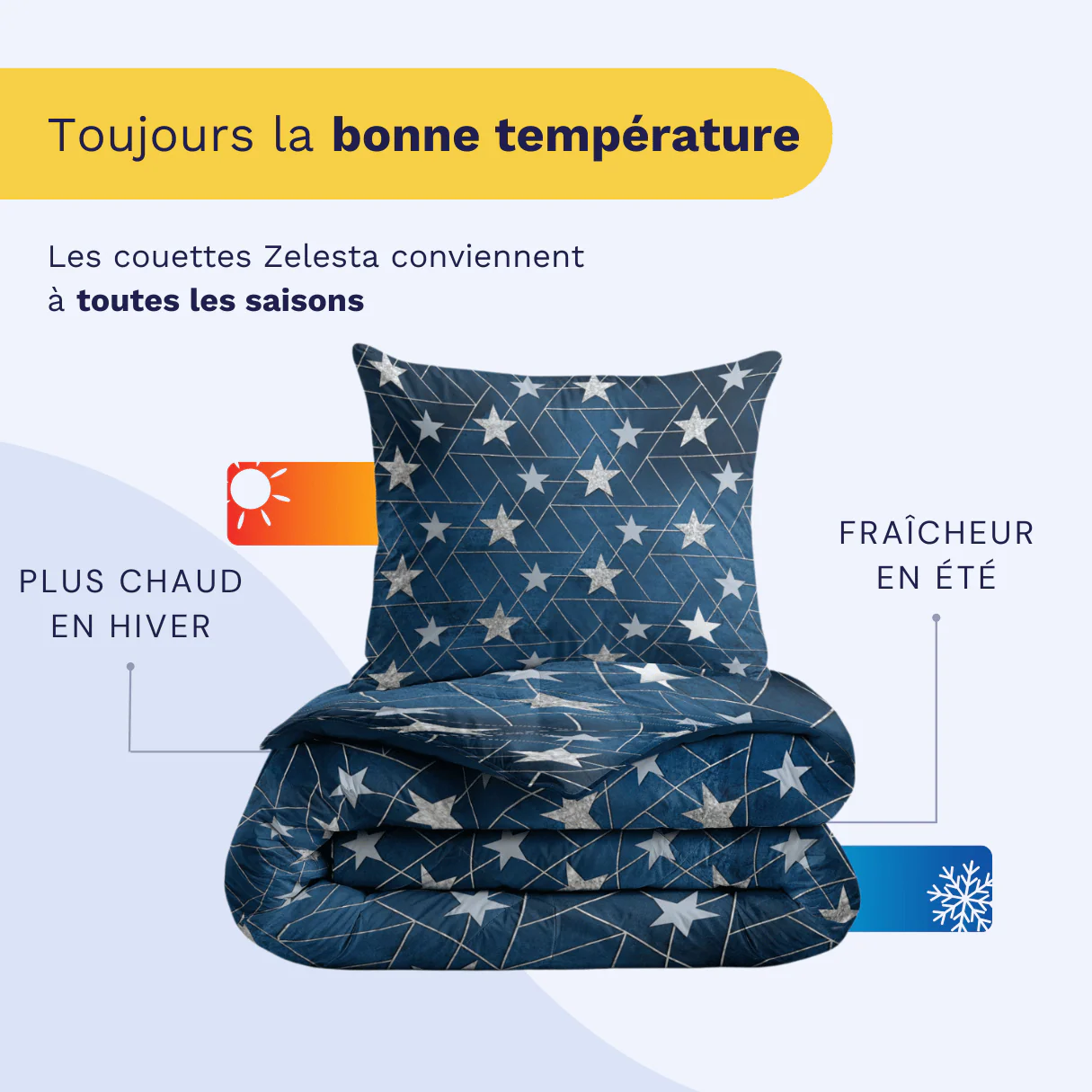 Zelesta Comfort Kids Couette - Étoiles d'Argent - Image 4