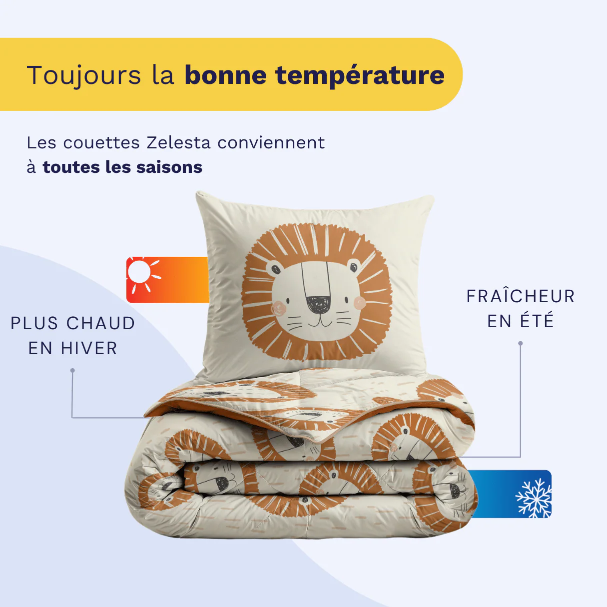 Zelesta Comfort Kids Couette - Lion Chanceux - Image 3