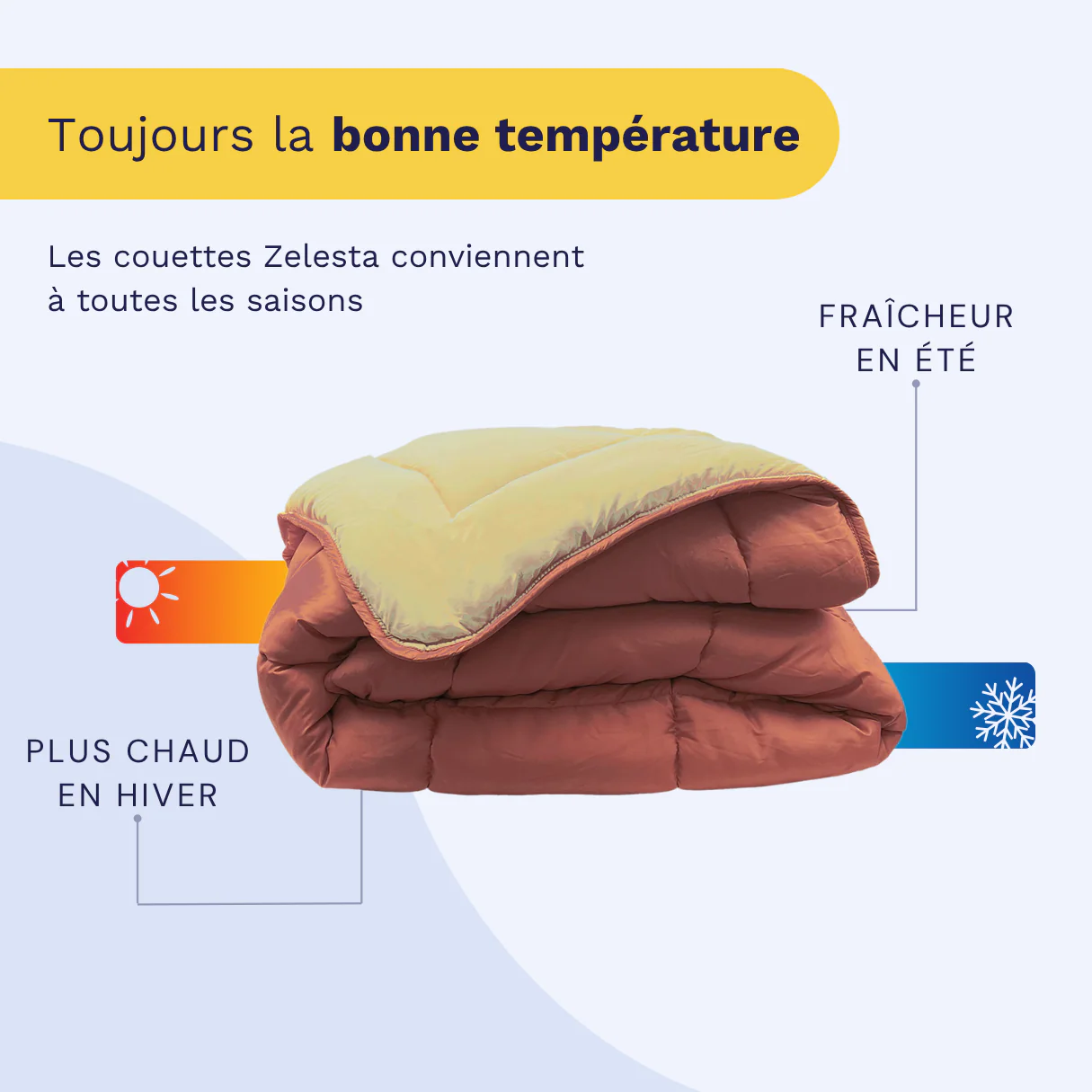 Zelesta Comfort Kids Couette - Sable & Terre Cuite - Image 3