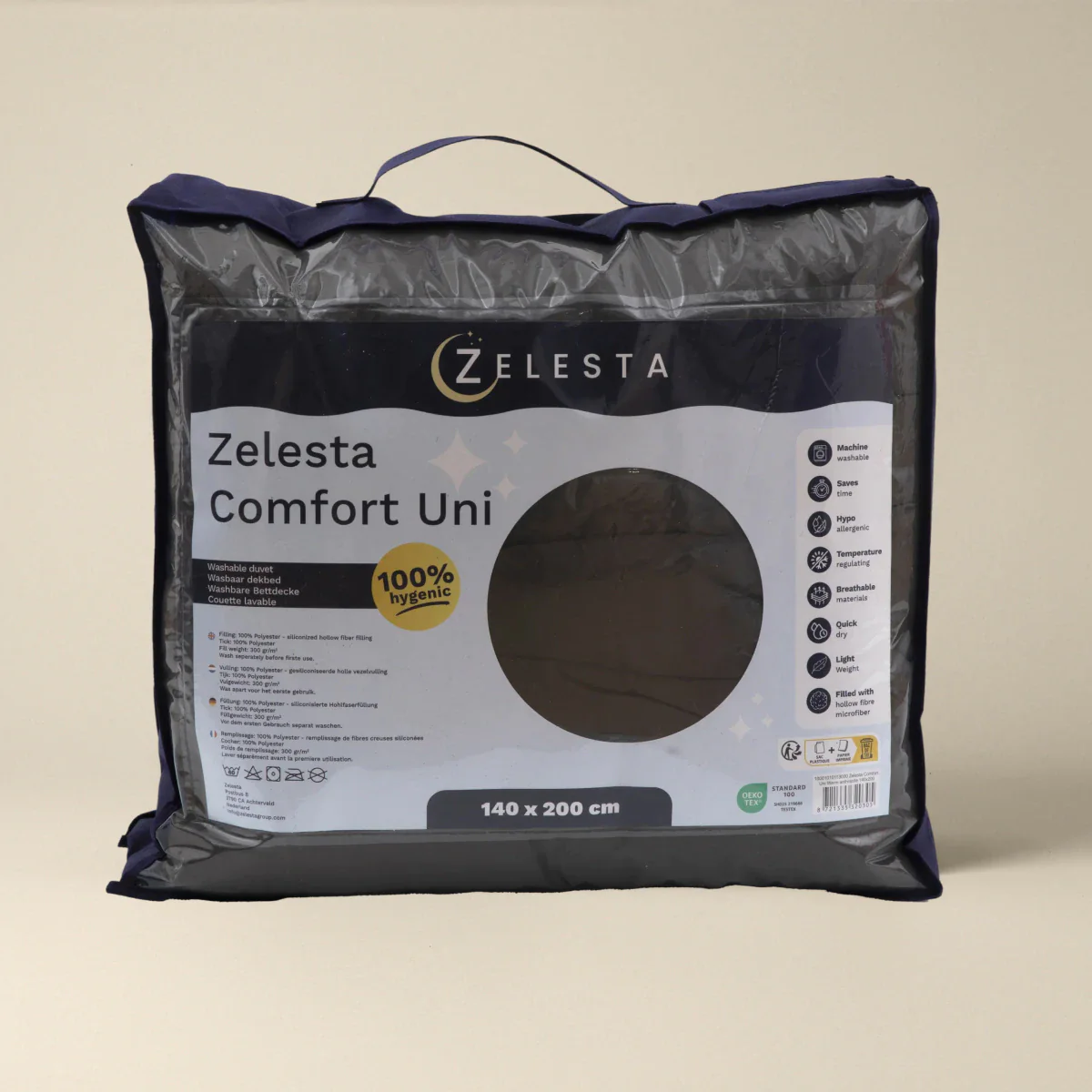 Zelesta Comfort Unie Couette Été - Anthracite - Image 7