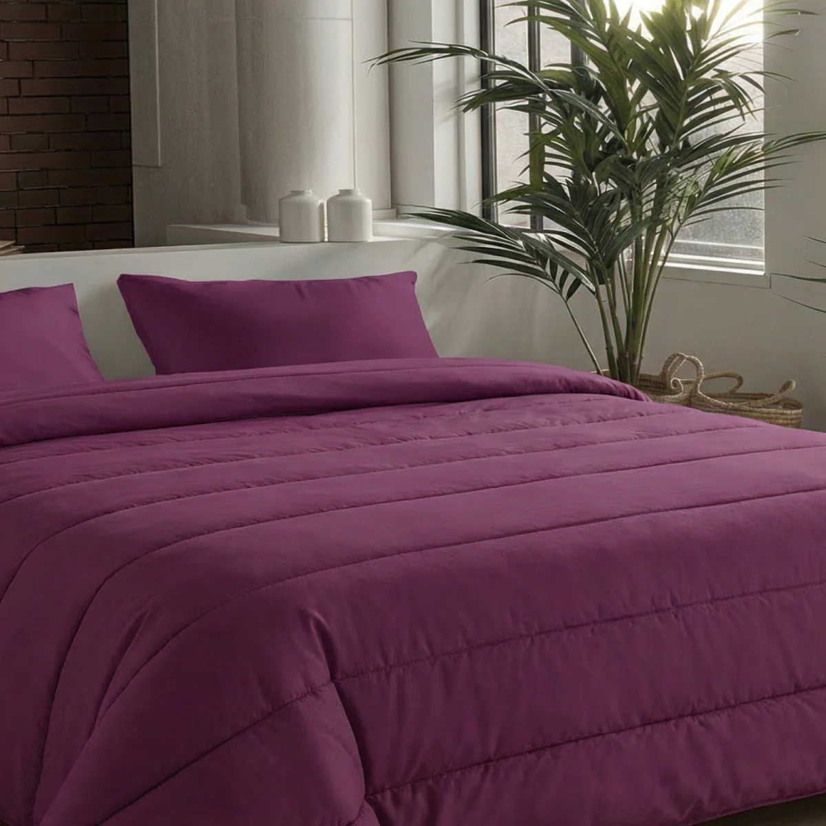 Zelesta Comfort Unie Couette - Bordeaux - Image 3