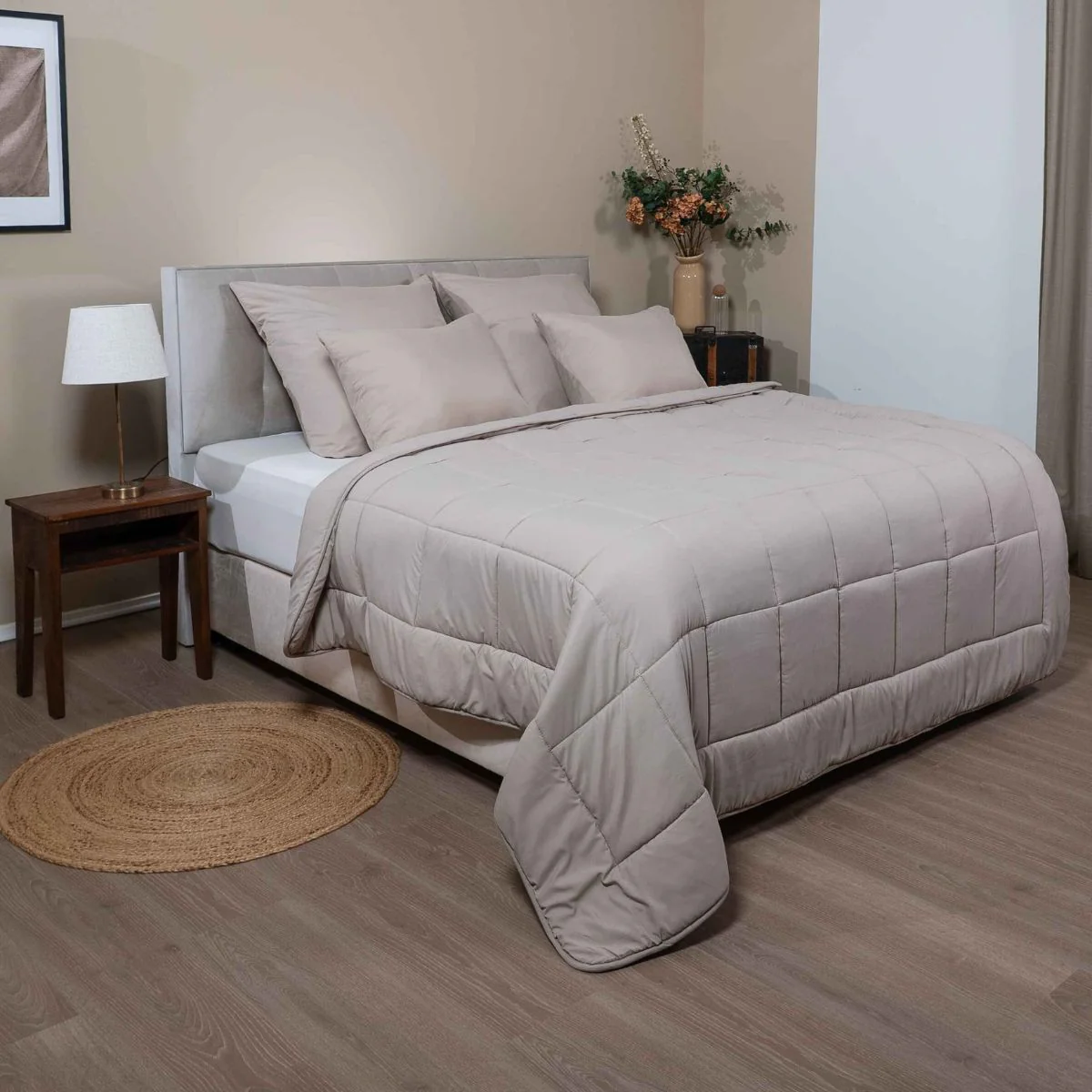 Zelesta Comfort Unie Couette - Taupe - Image 3