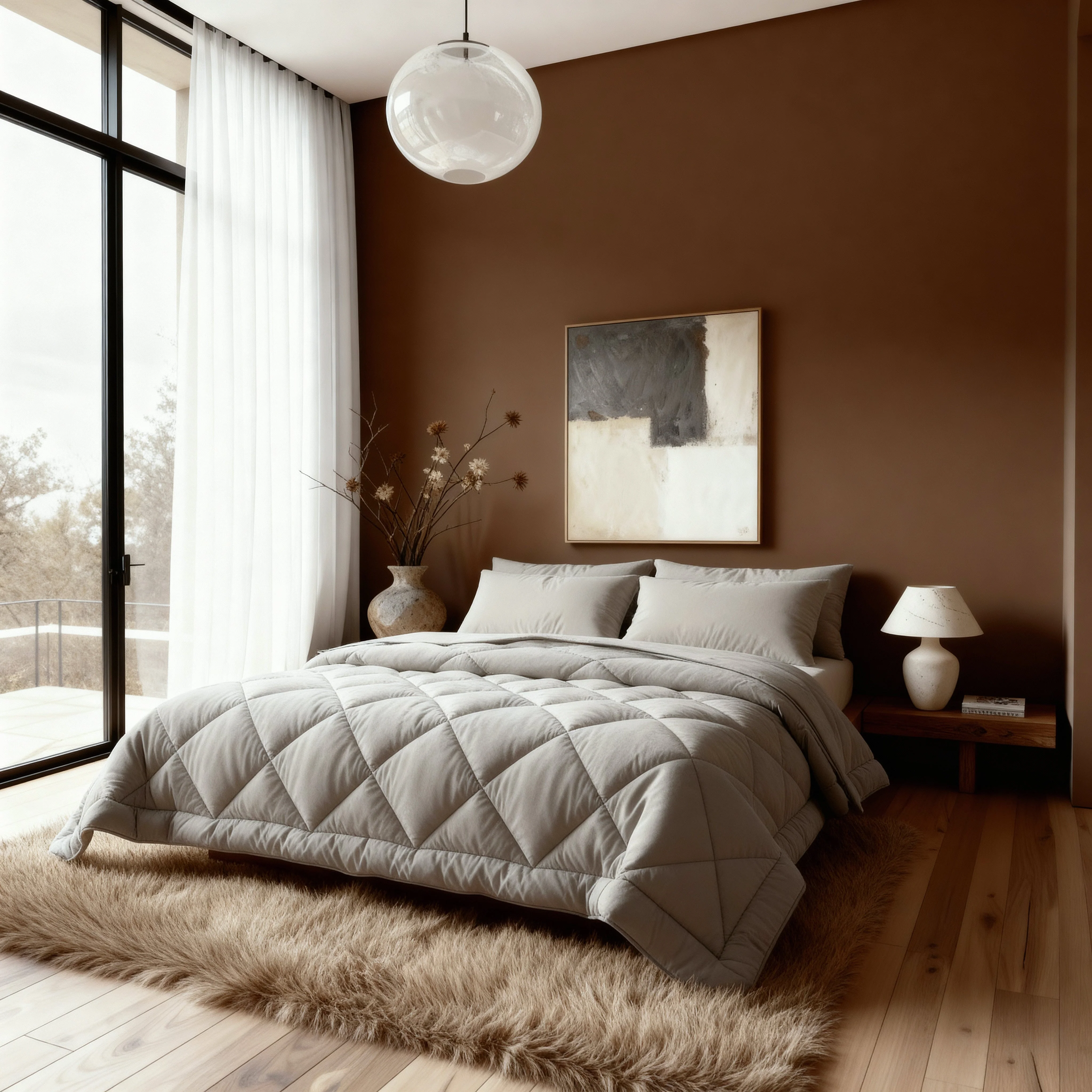 Zelesta Comfort Unie Diamant Couette - Beige Sable - Image 3