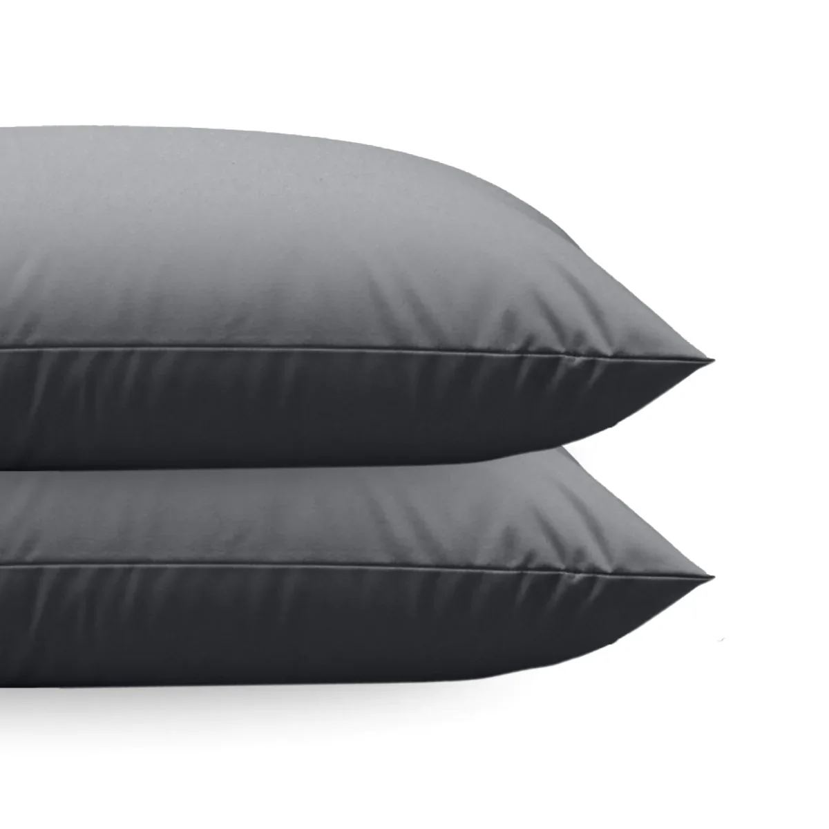 Zelesta Comfort Unie Diamant Taies d'Oreiller - Set de 2 - Anthracite