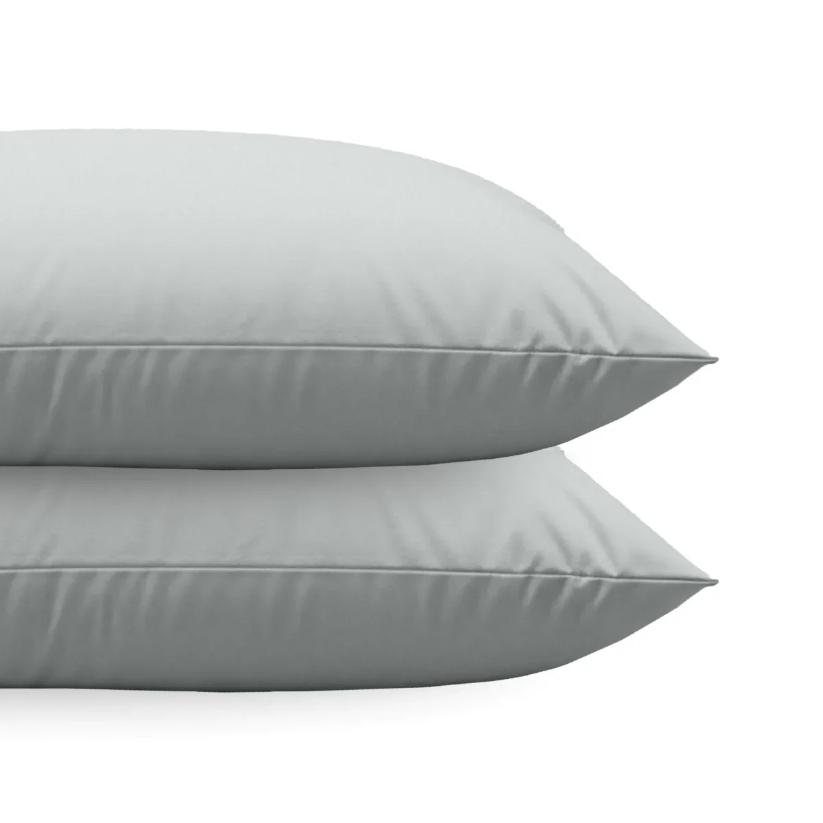 Zelesta Comfort Unie Diamant Taies d'Oreiller - Set de 2 - Gris-Bleu