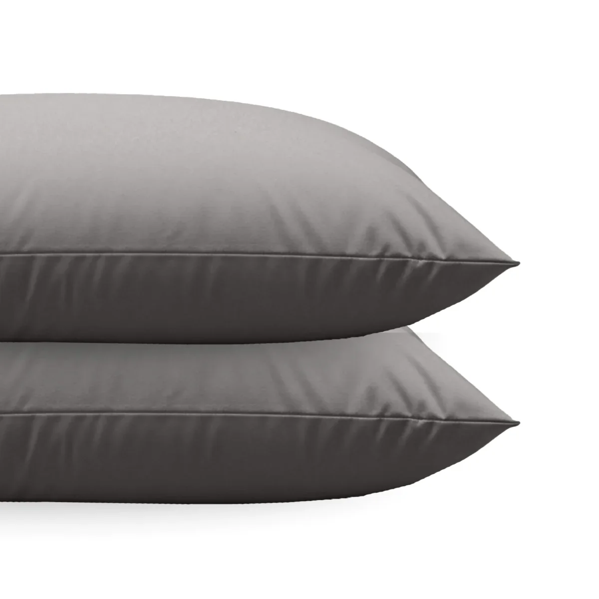 Zelesta Comfort Unie Diamant Taies d'Oreiller - Set de 2 - Gris-Marron