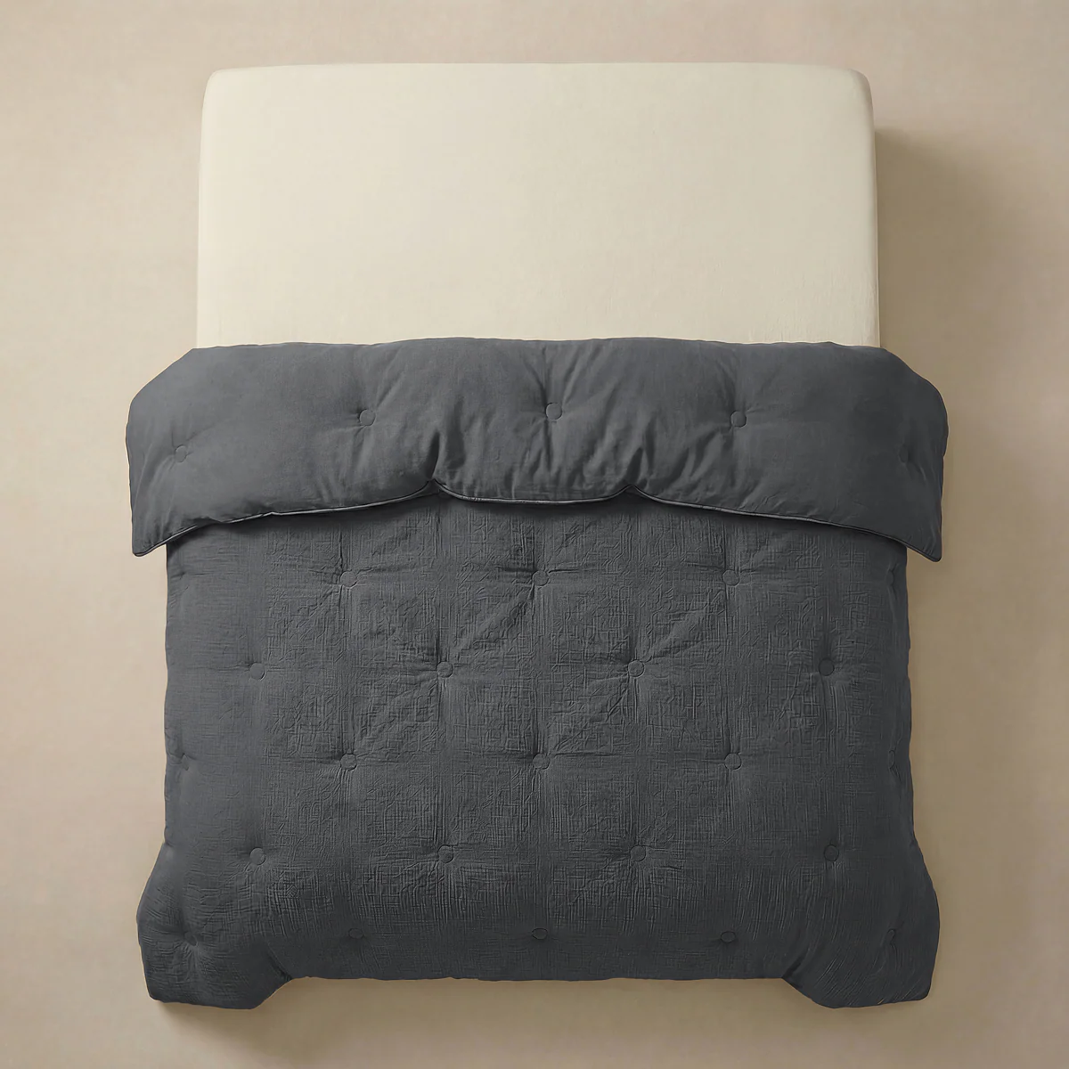 Zelesta Deluxe Couette Mousseline de Coton - Anthracite - Image 6