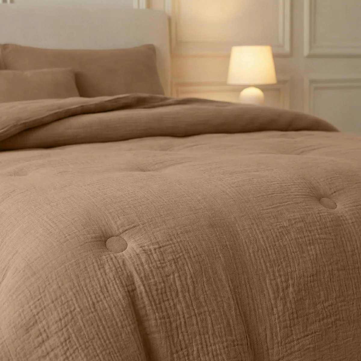 Zelesta Deluxe Couette Mousseline de Coton - Marron - Image 4