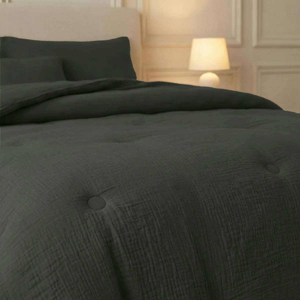 Zelesta Deluxe Couette Mousseline de Coton - Vert - Image 4