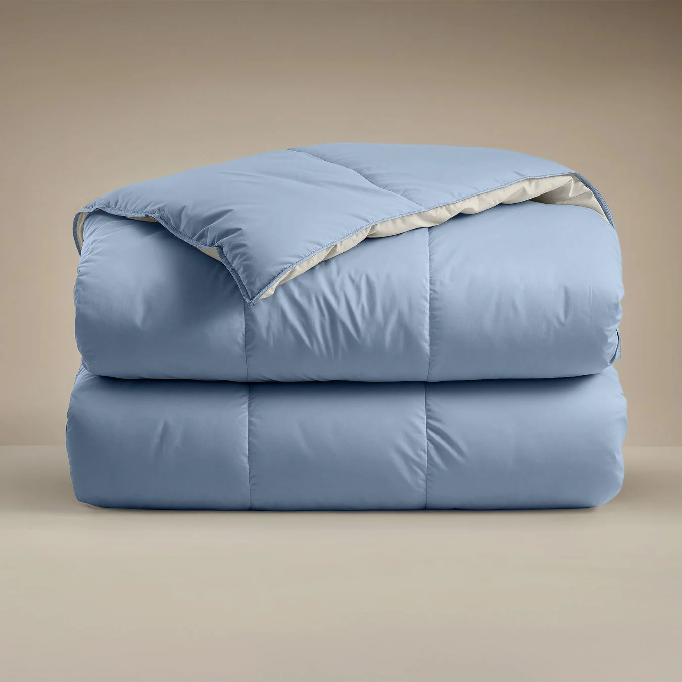 Zelesta Deluxe Duo Couette Coton Percale - Bleu Rêve & Crème - Image 7