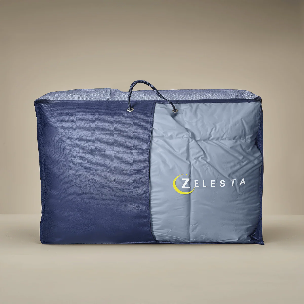 Zelesta Deluxe Duo Couette Coton Percale - Bleu Rêve & Crème - Image 8
