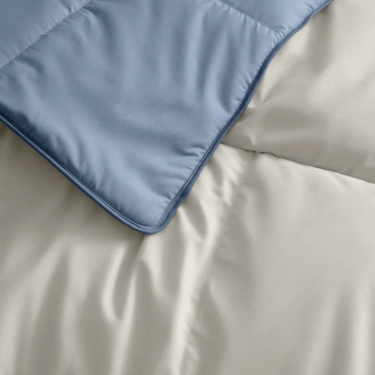 Zelesta Deluxe Duo Couette Coton Percale - Bleu Rêve & Crème - Image 6