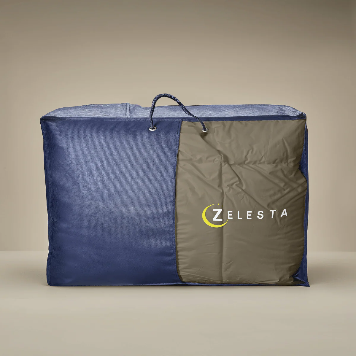 Zelesta Deluxe Duo Couette Coton Percale - Taupe & Anthracite - Image 8
