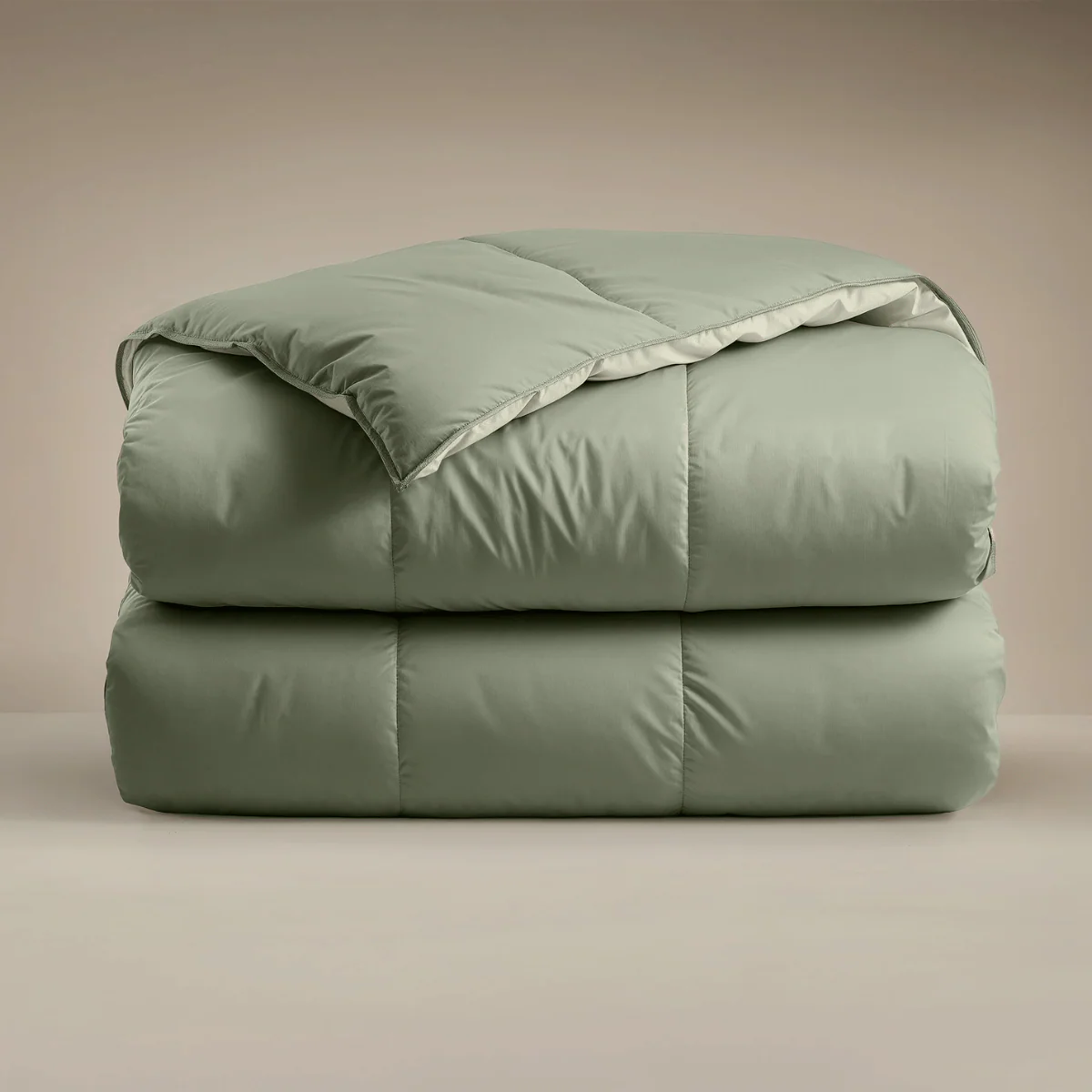 Zelesta Deluxe Duo Couette Coton Percale - Olive & Menthe - Image 7