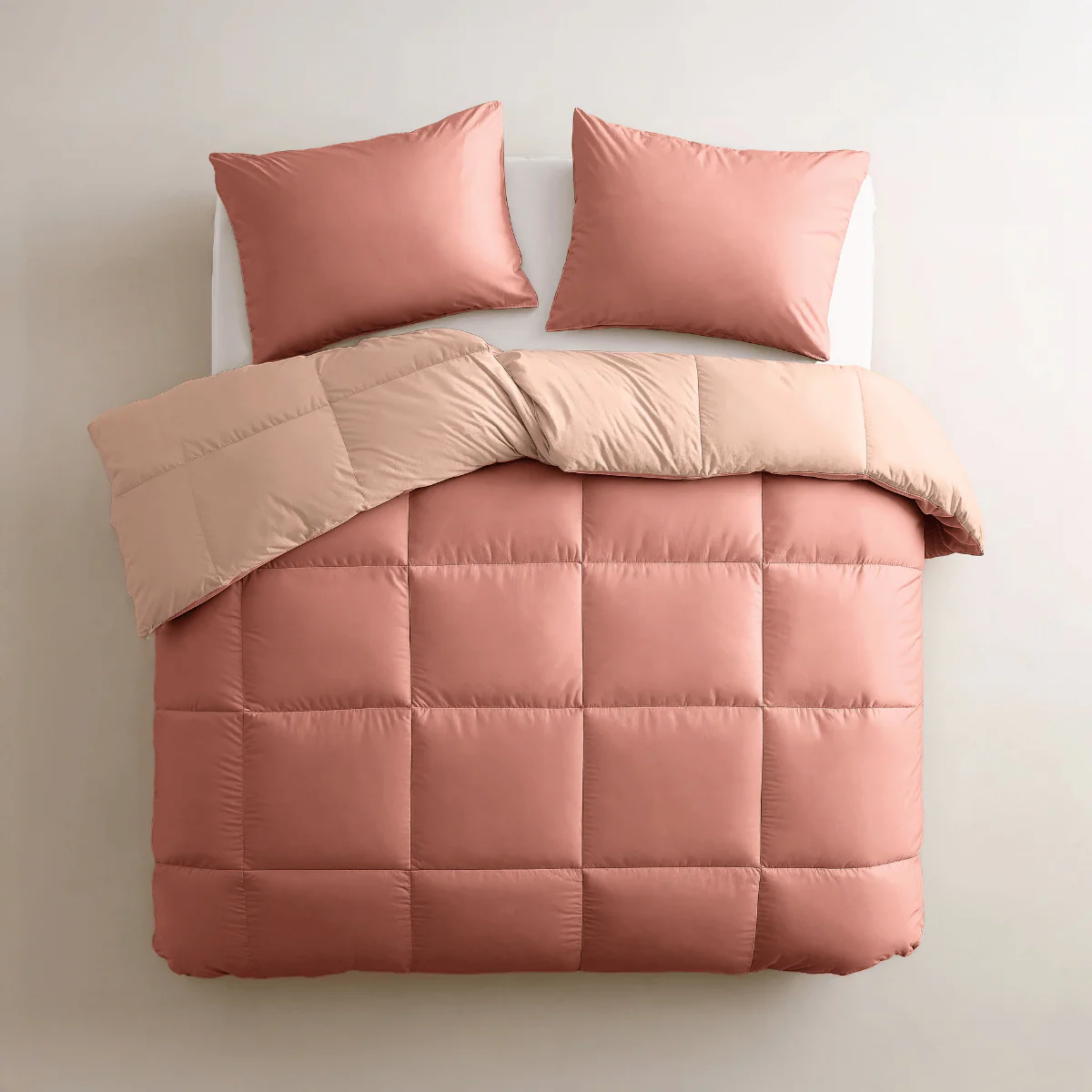 Zelesta Deluxe Duo Couette Coton Percale - Saumon & Pêche - Image 3