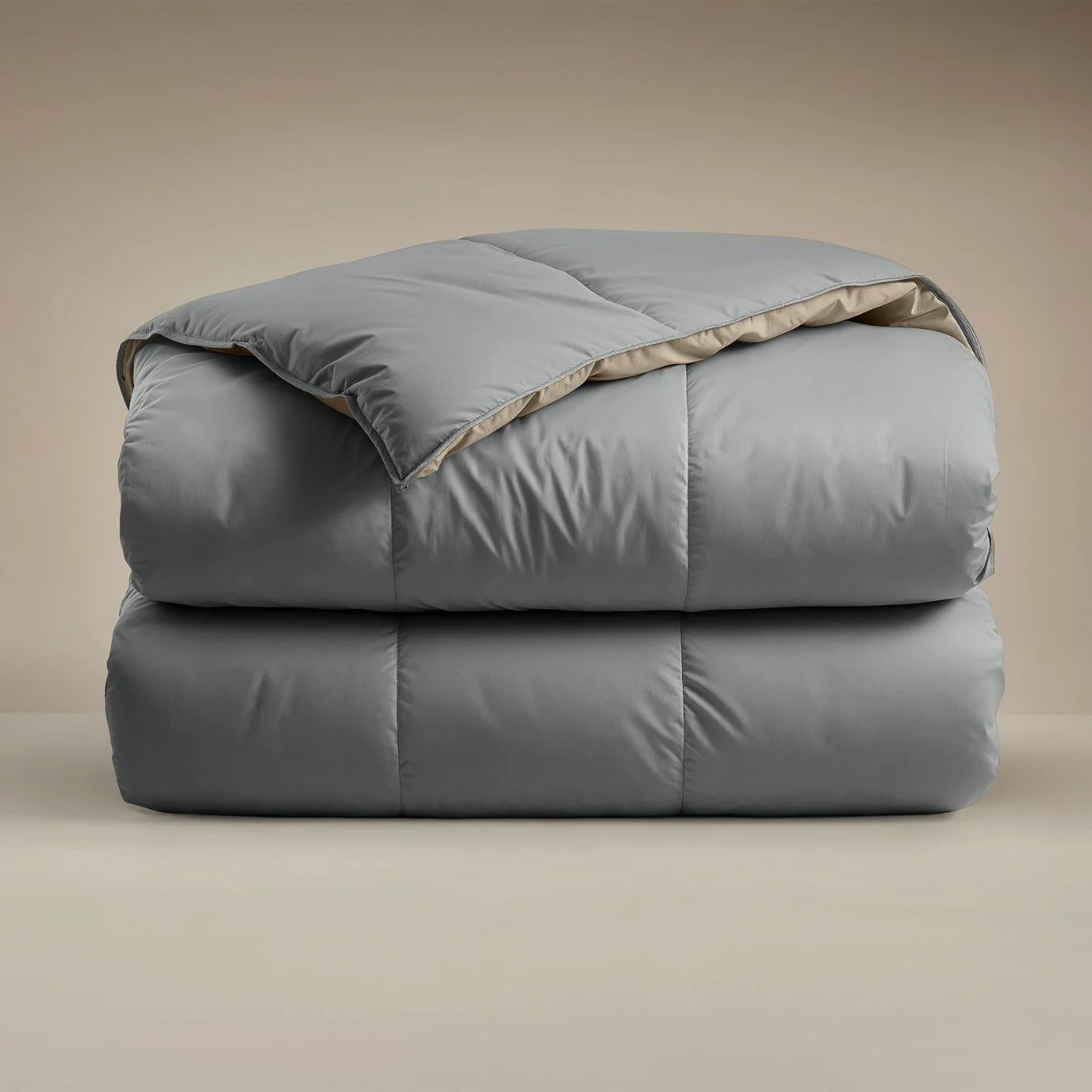 Zelesta Deluxe Duo Couette Coton Percale - Taupe & Anthracite - Image 7