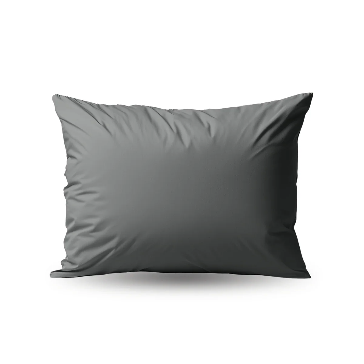 Zelesta Deluxe Duo Taies d'Oreiller Coton Percale - Set de 2 - Taupe & Anthracite