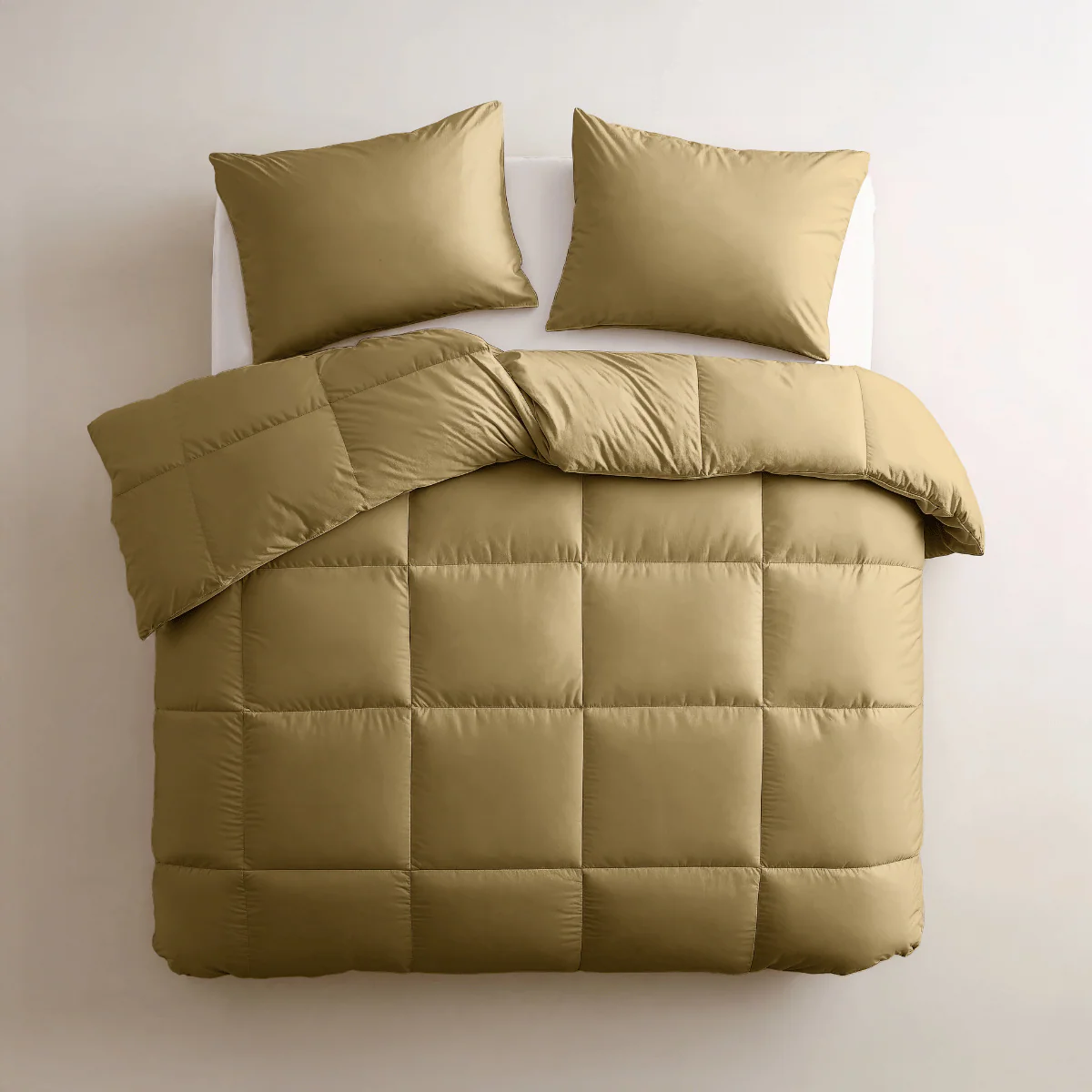 Zelesta Deluxe Unie Couette Satin de Coton - Pur Ocre - Image 4