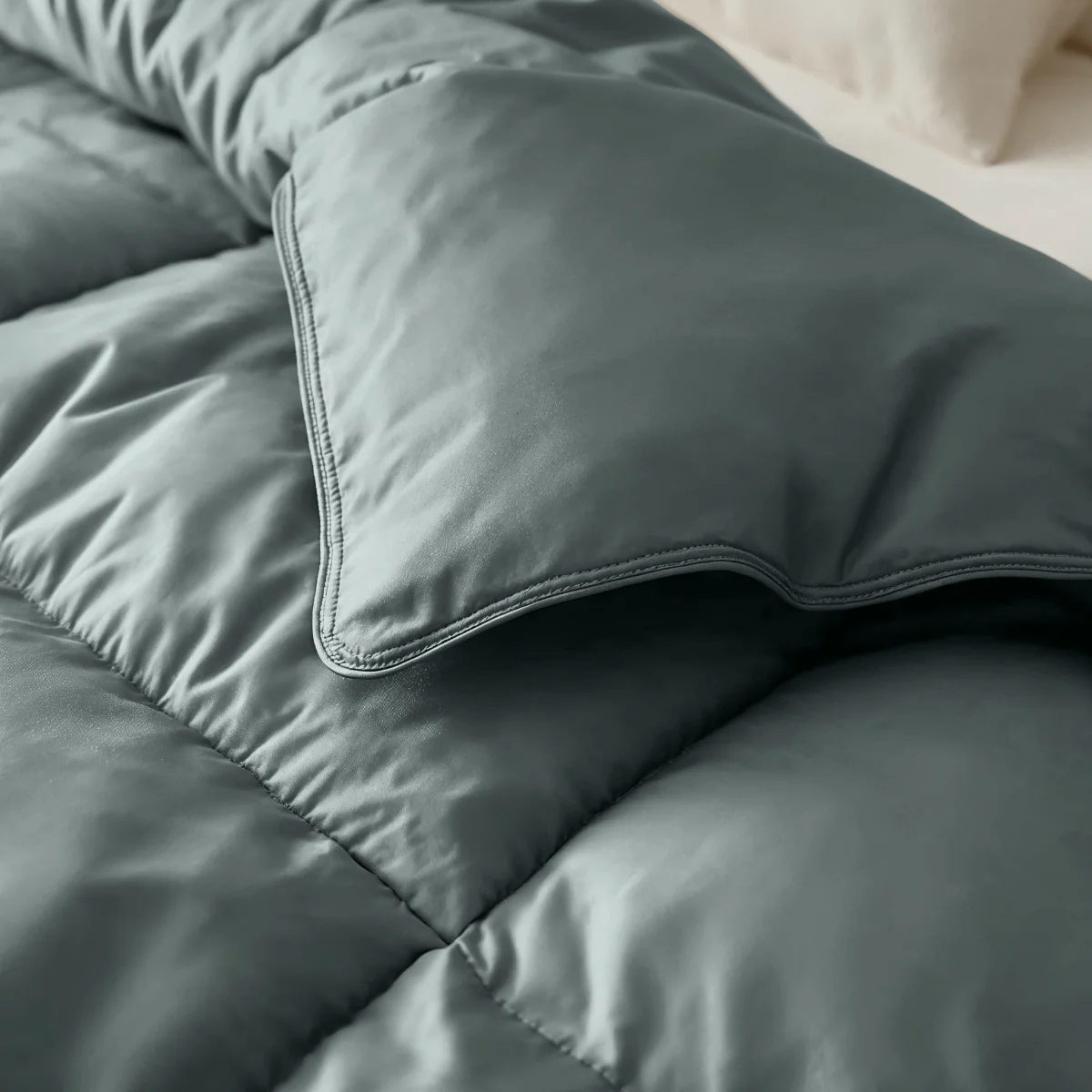 Zelesta Deluxe Unie Couette Satin de Coton - Pur Vert - Image 6