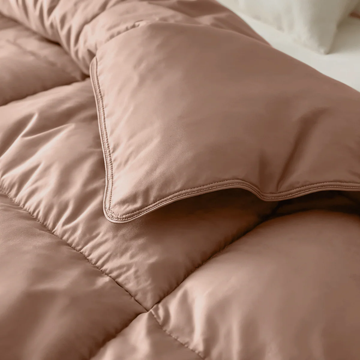 Zelesta Deluxe Unie Couette Été Satin de Coton - Terre Cuite - Image 4