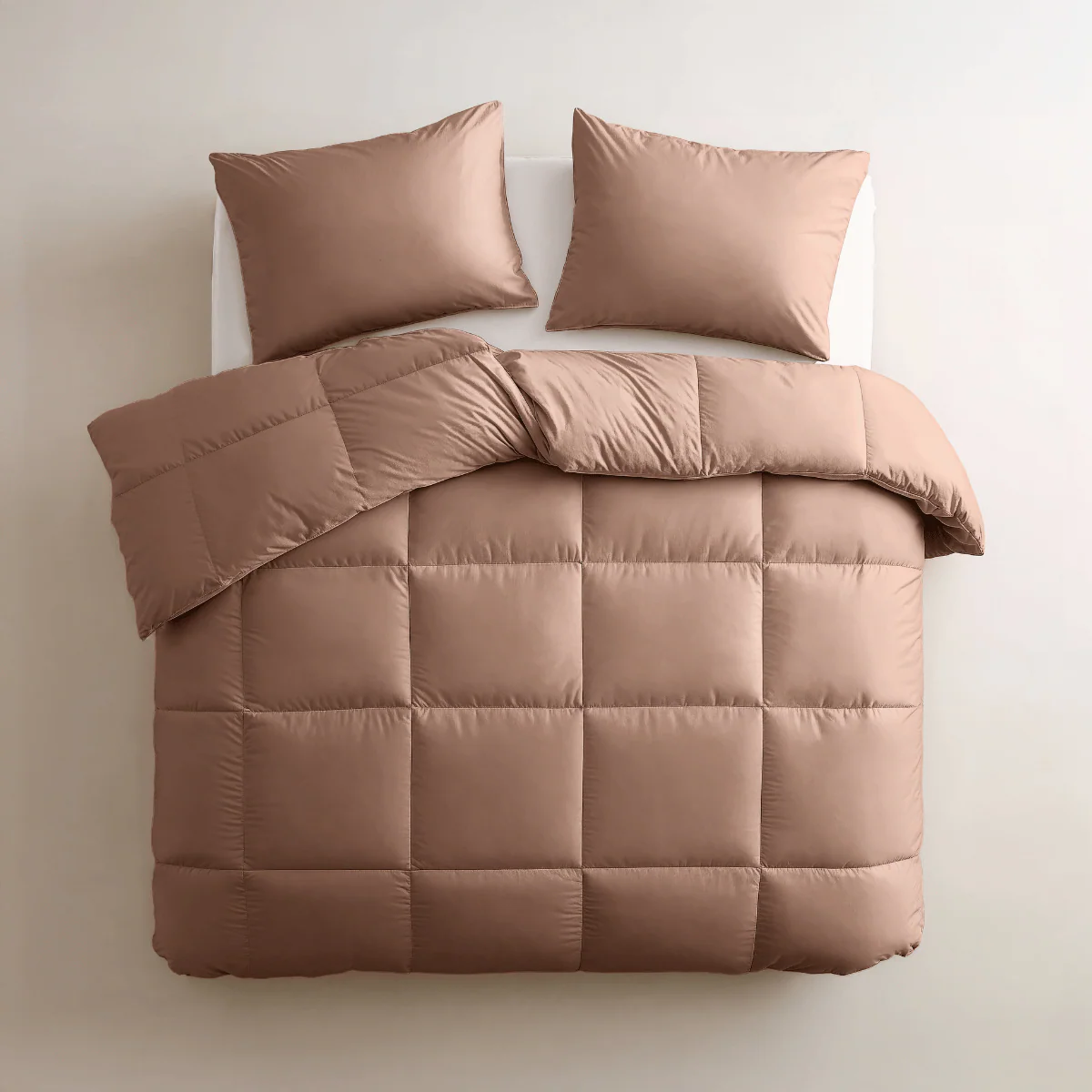 Zelesta Deluxe Unie Couette Été Satin de Coton - Terre Cuite - Image 5
