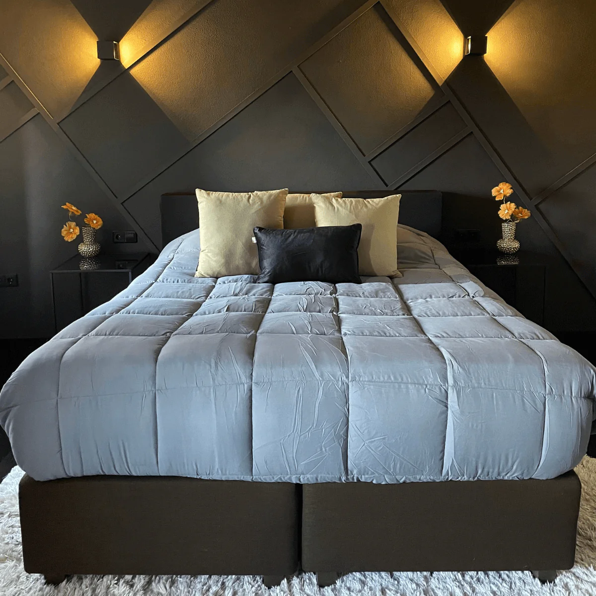 Zelesta Everyday Duo Couette - Anthracite & Rouge - Image 3