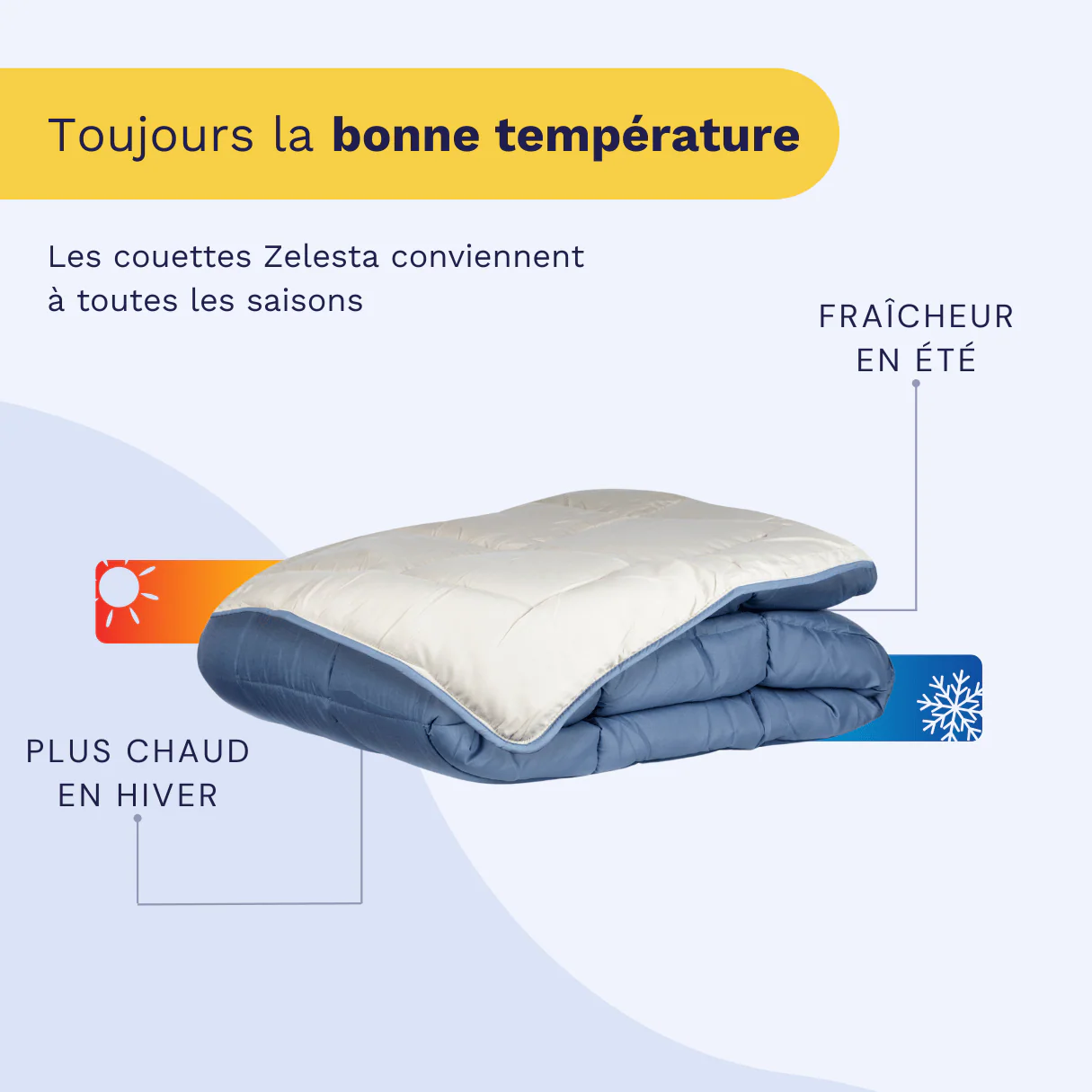 Zelesta Everyday Duo Couette - Bleu & Mastic - Image 4