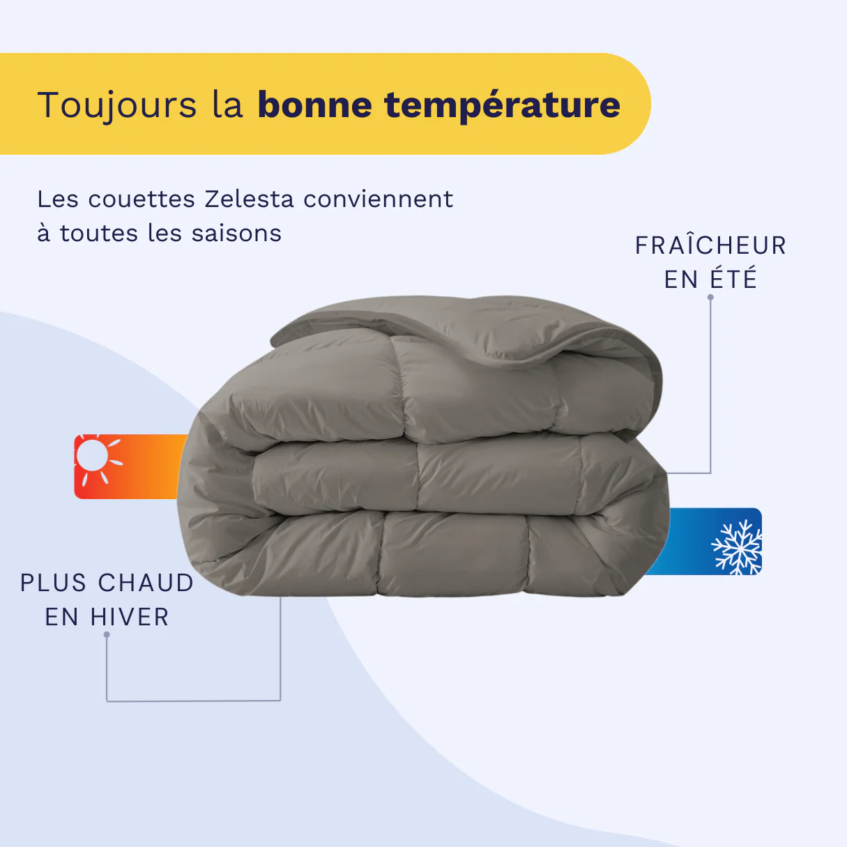Zelesta Everyday Unie Couette - Gris Perle - Image 4