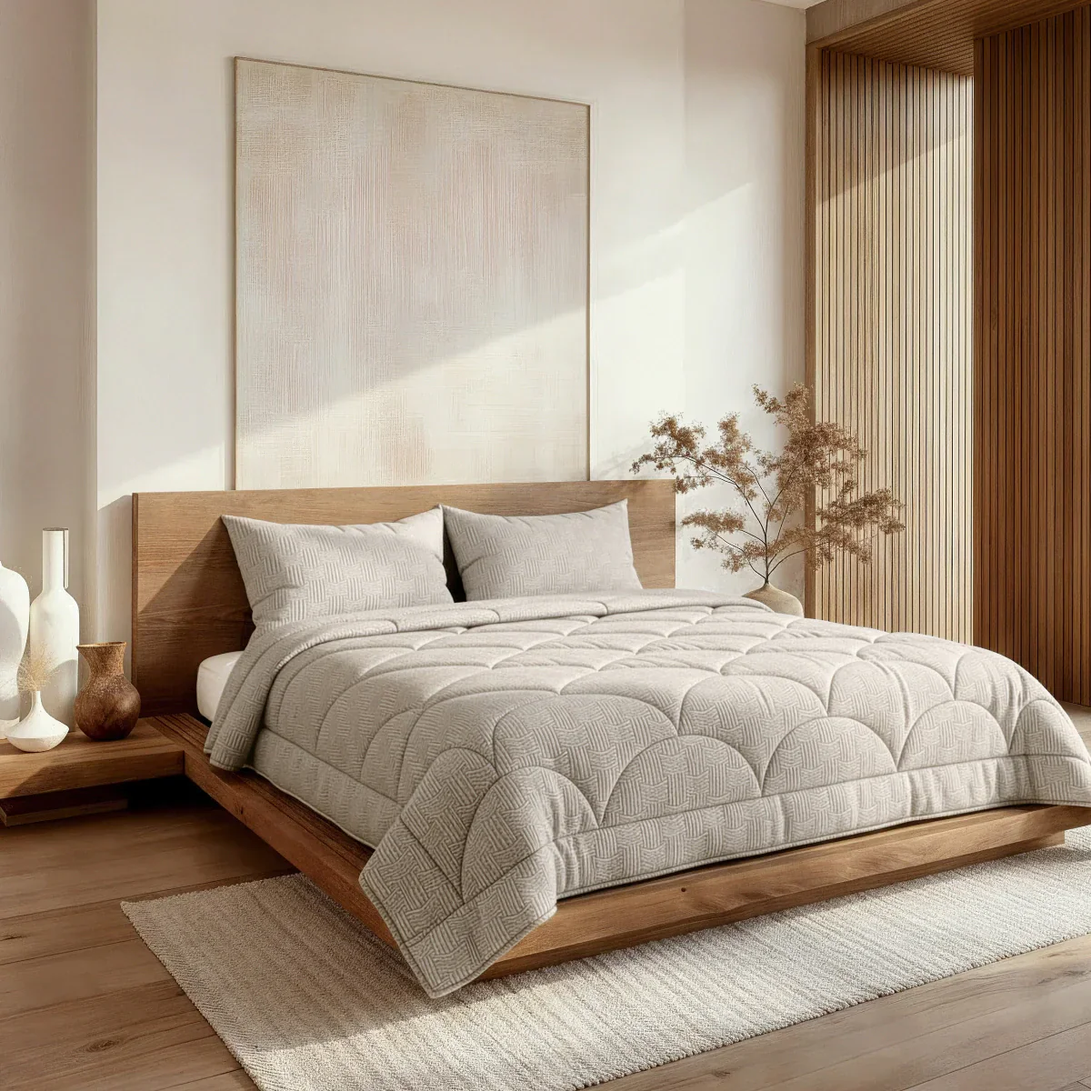 Zelesta Spécial Flanelle Couette - Taupe & Gris - Image 3