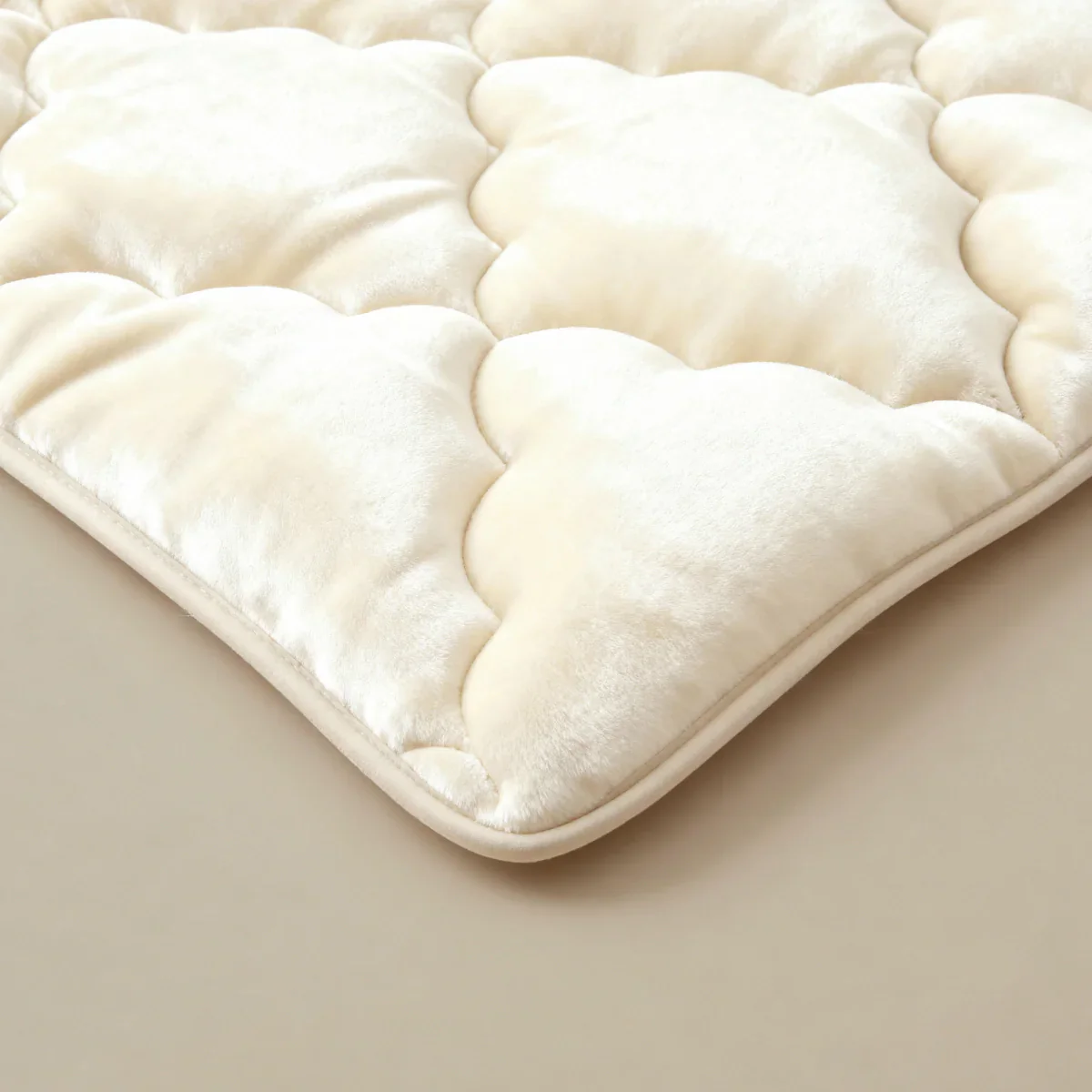 Zelesta Flanelle Unie - Beige Blanc - Image 5