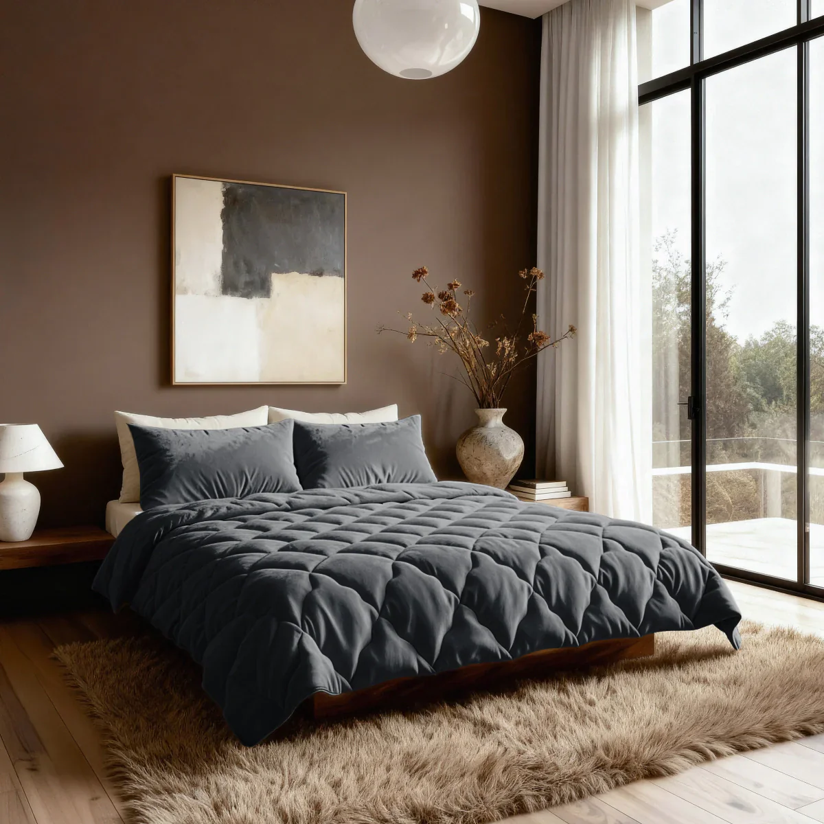 Zelesta Flanelle Unie - Noir - Image 3