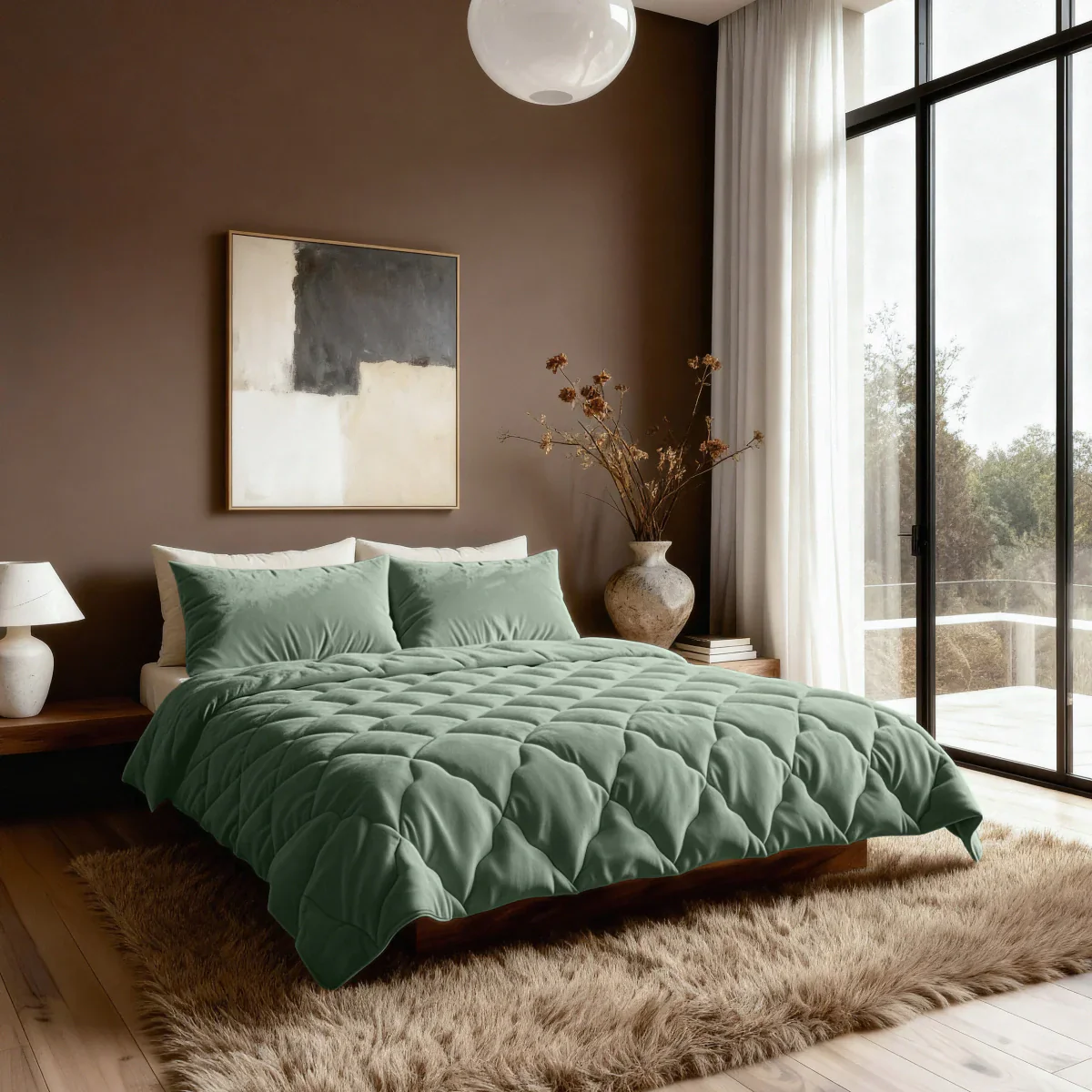 Zelesta Flanelle Unie - Vert - Image 3