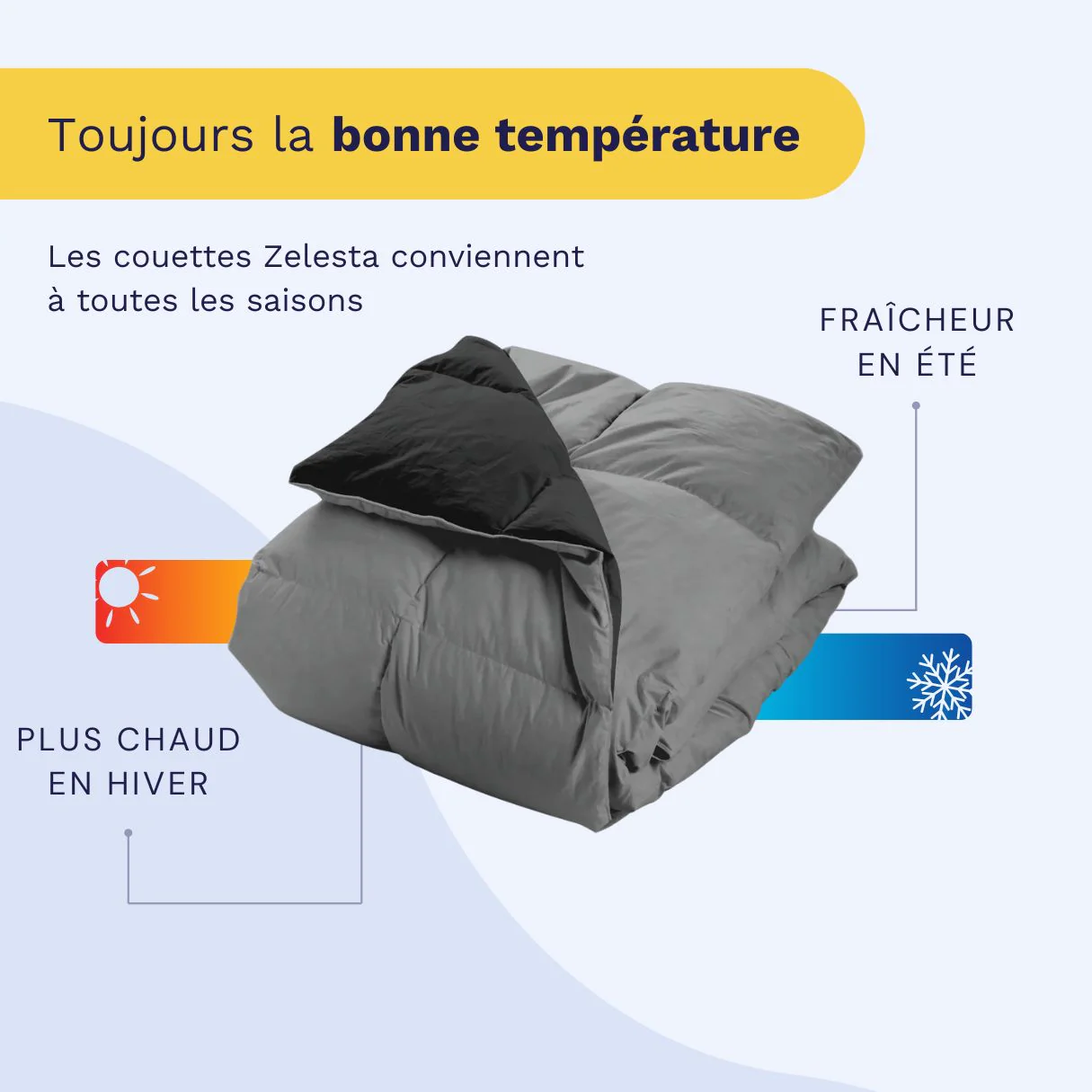 Zelesta Percale Cottonbed Coton - Noir & Anthracite - Image 6