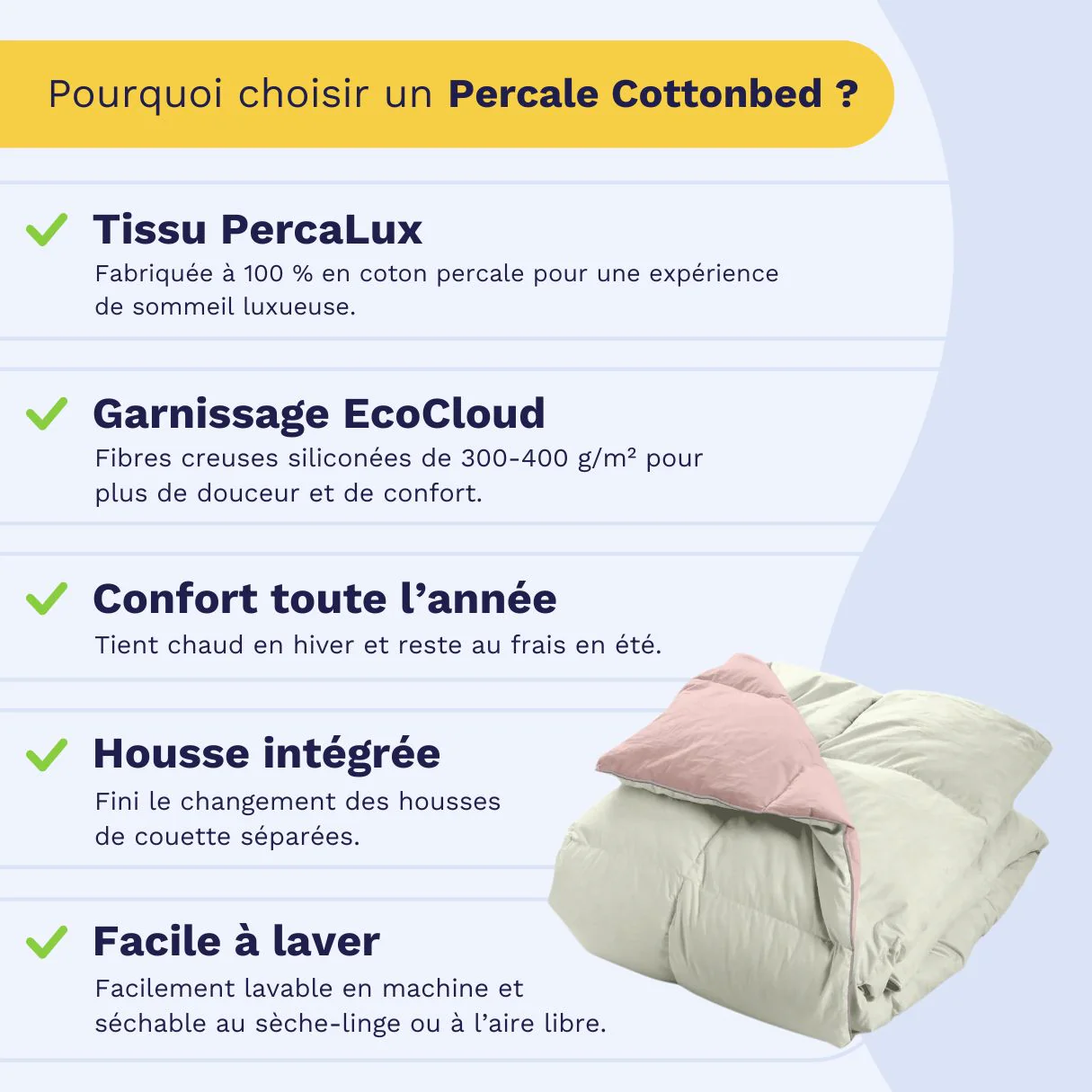 Zelesta Percale Cottonbed Coton - Rose & Crème - Image 5