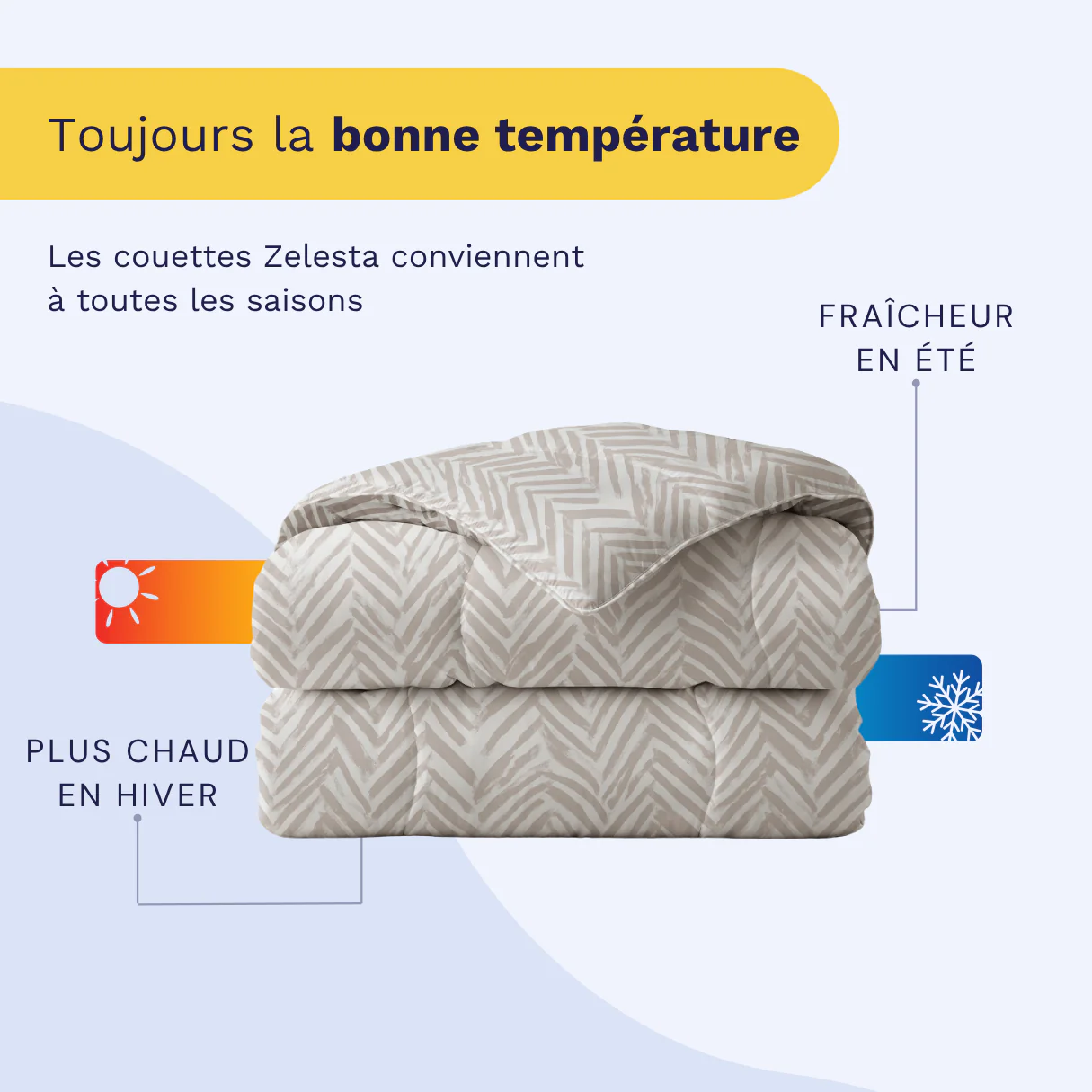 Zelesta Pure Design Couette Coton - Crème Naturelle - Image 4