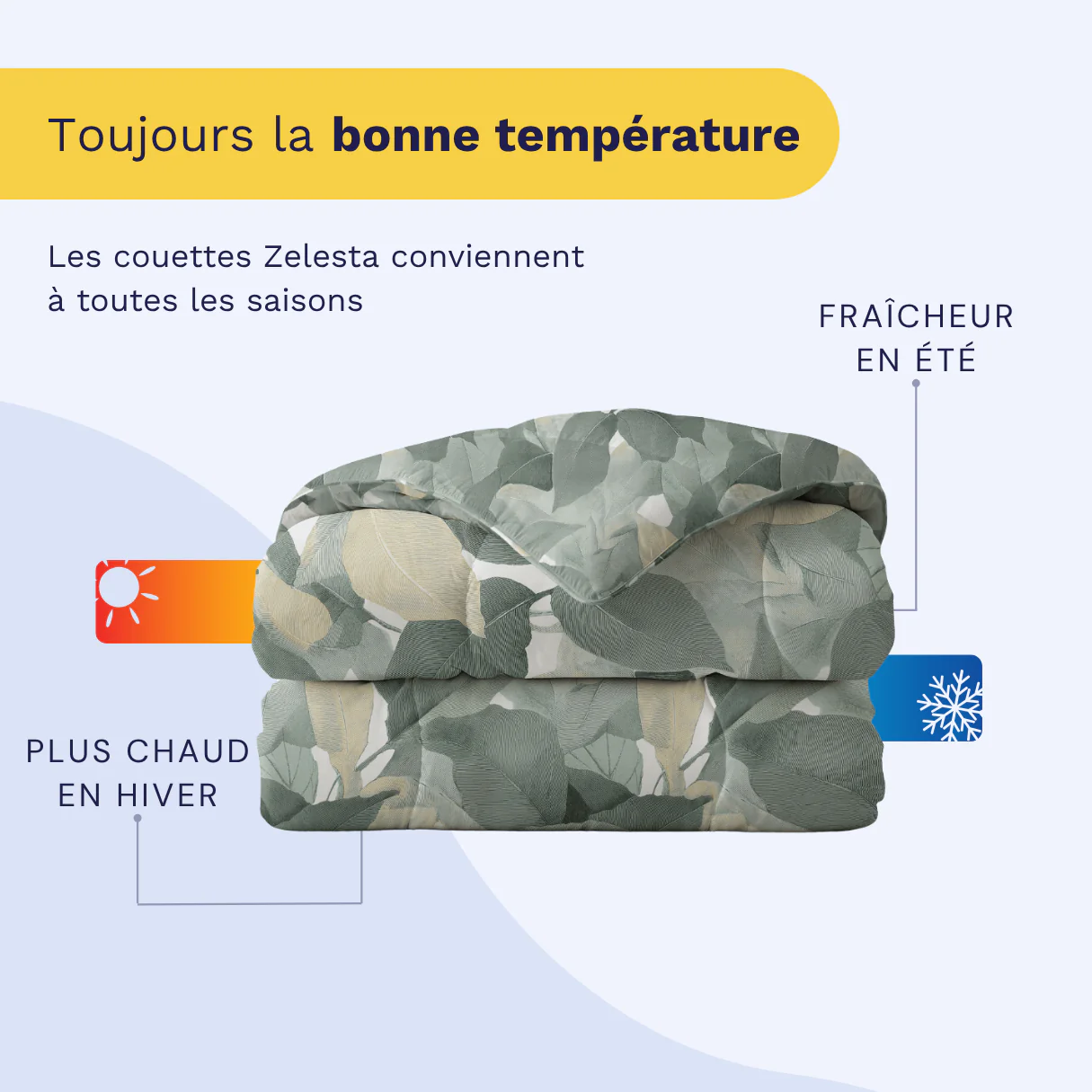 Zelesta Pure Design Couette Coton - Forêt Verte - Image 4