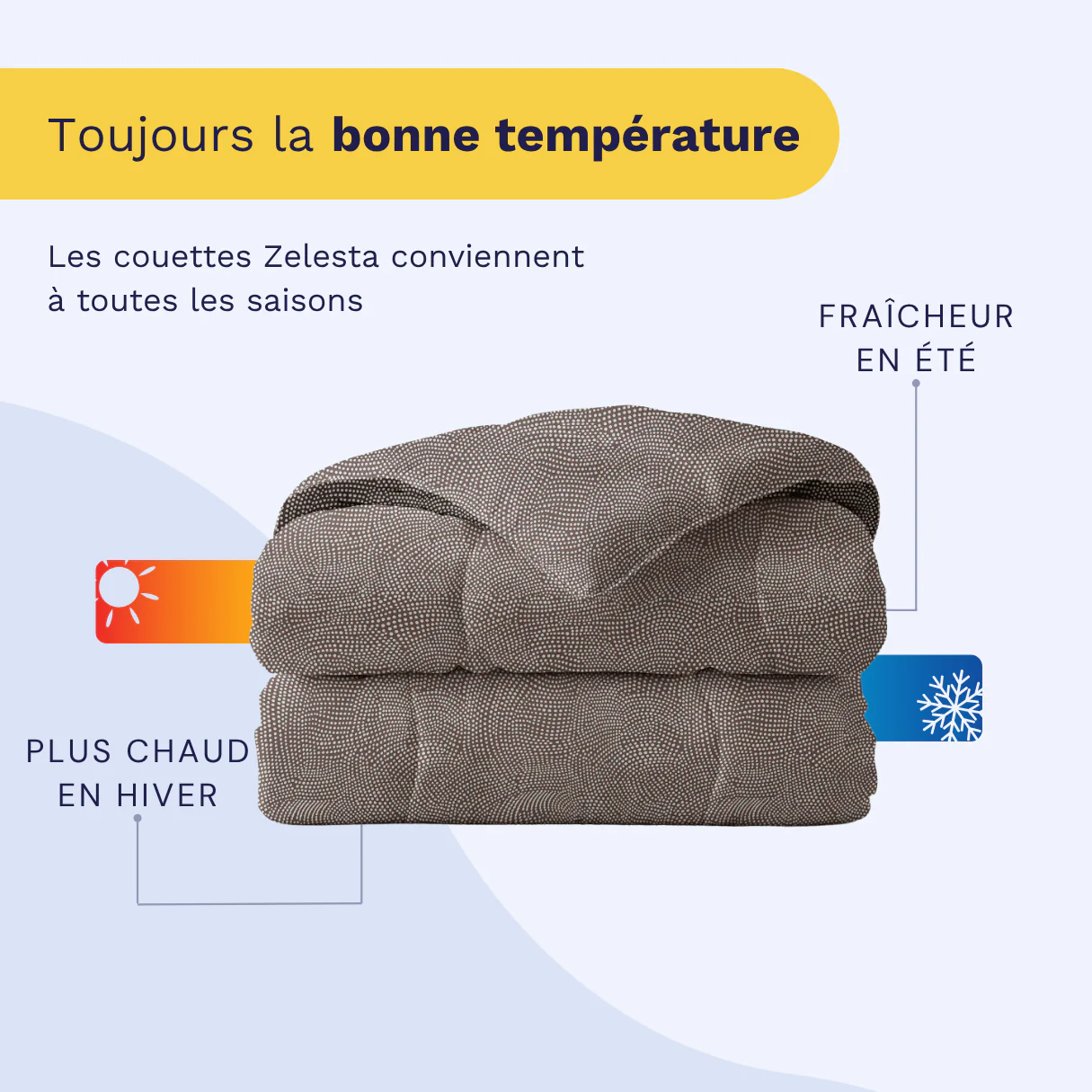 Zelesta Pure Design Couette Coton - Marron Fauve - Image 4