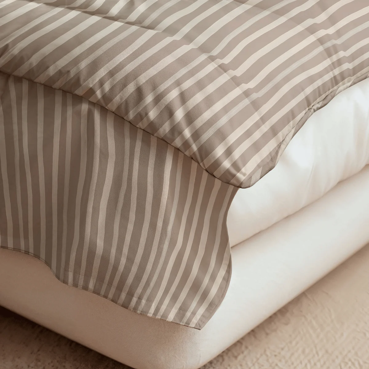 Zelesta Pure Design Couette Coton - Rayures Marrons - Image 8