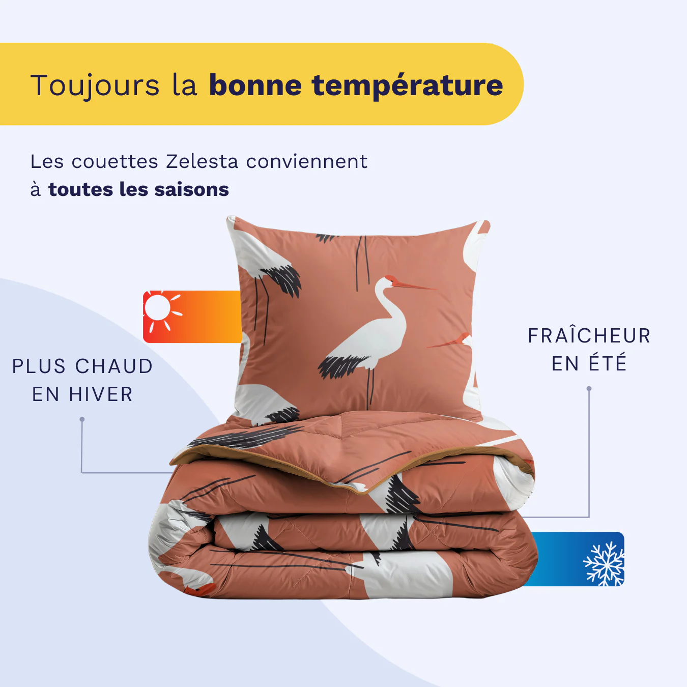 Zelesta Pure Kids Couette Coton - Grue d'Ocre - Image 4