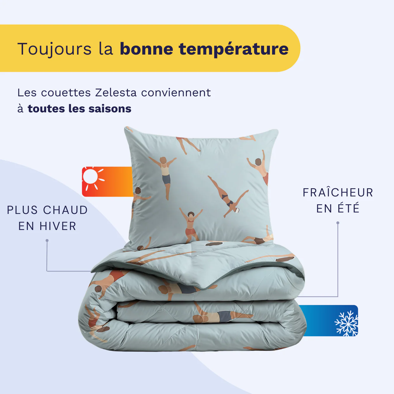 Zelesta Pure Kids Couette Coton - Nageurs - Image 4