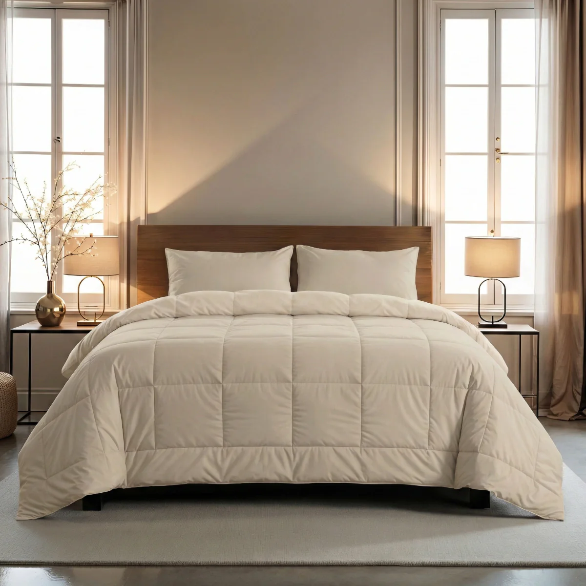 Zelesta Wonderbed 4 Saisons Double Coton - Sable Désert - Image 2