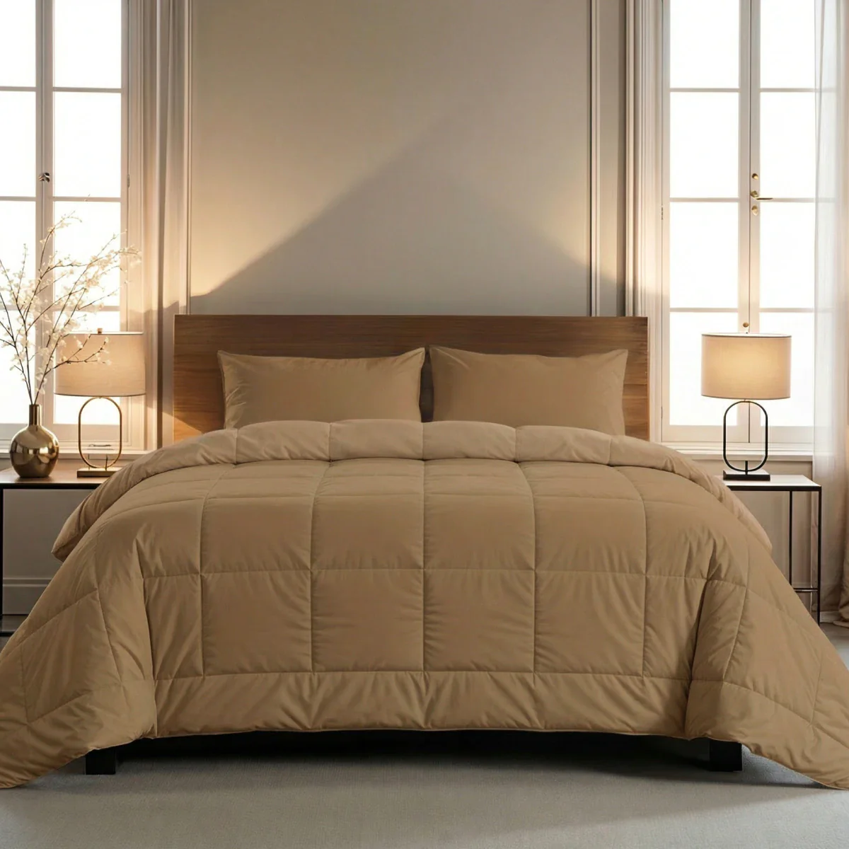 Zelesta Pure Unie Taies d'Oreiller Coton - Set de 2 - Brun Cacao - Image 3