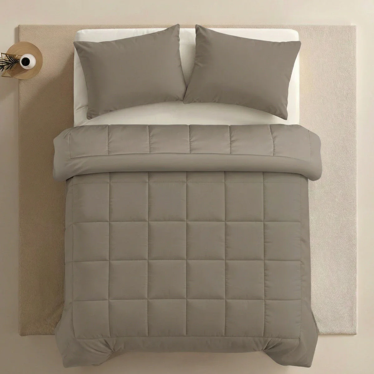 Zelesta Pure Unie Couette Coton - Gris Anthracite - Image 4