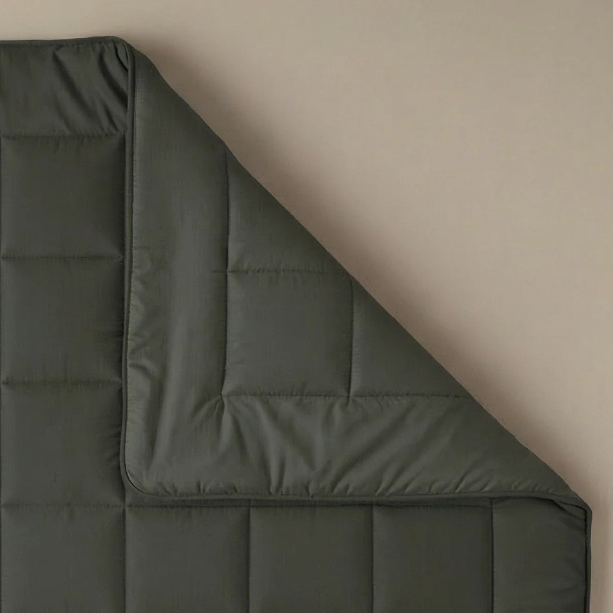 Zelesta Pure Unie Couette Coton - Noir Olive - Image 3