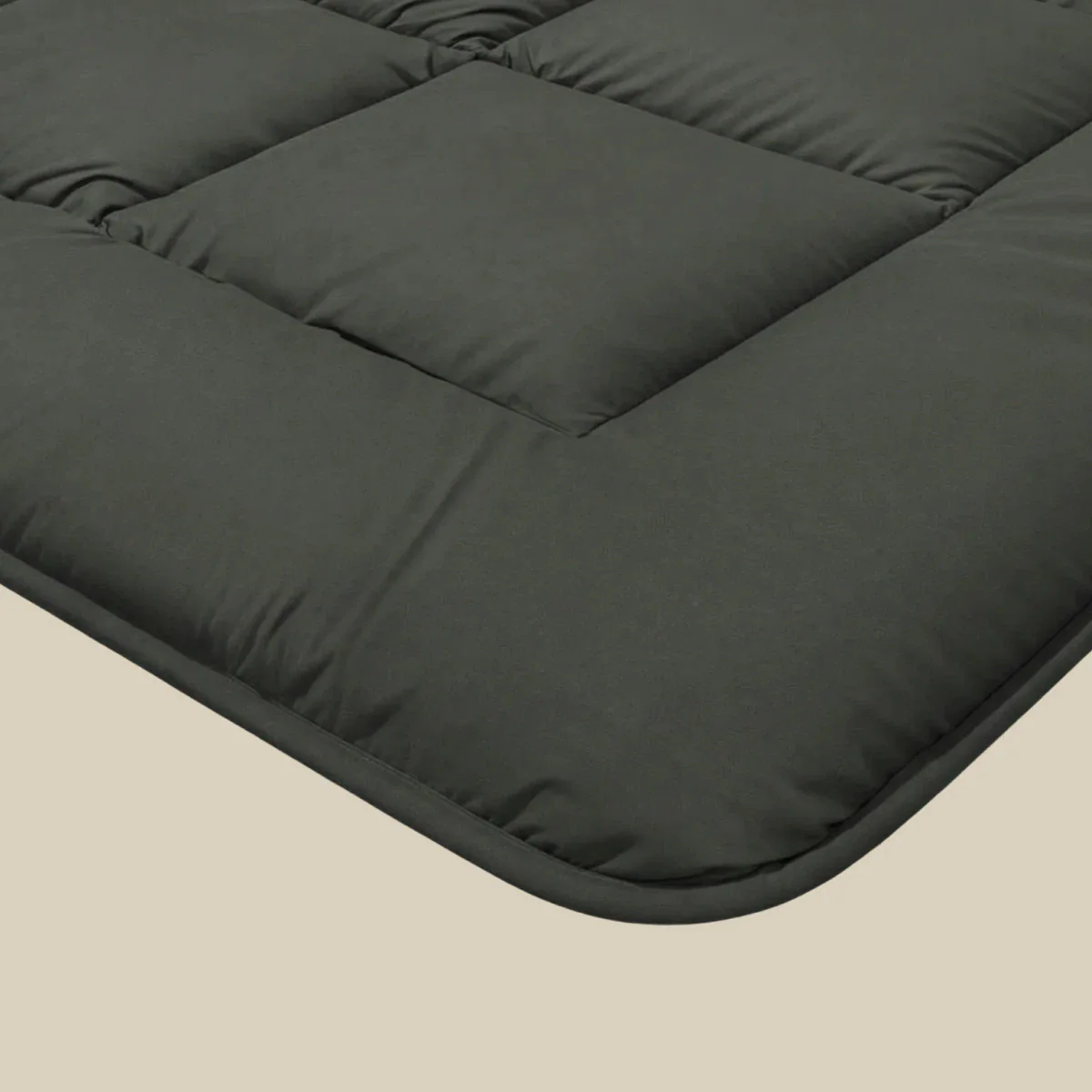 Zelesta Pure Unie Couette Coton - Noir Olive - Image 4